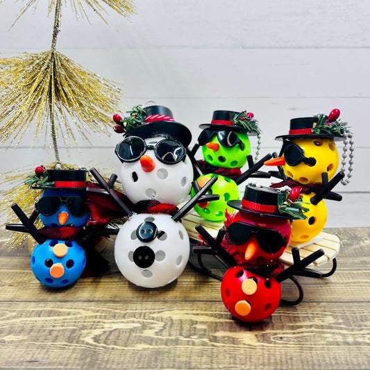 Snowman Pickleball Ornaments | Pickleball Christmas Gifts And Decor