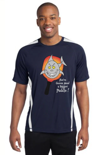 You're Gonna Need a Bigger Paddle (Jaw's Quote) - Men's Short Sleeve Shirt for Pickleball  Pickleball is a one of a kind sport, and you need to have one of kind designs to stand out on the court. Dink Dink Smash offers those designs for you.