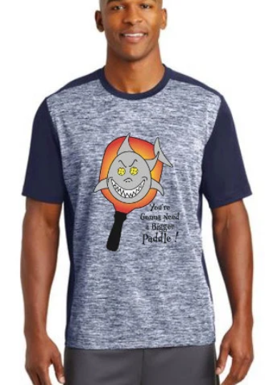 You're Gonna Need a Bigger Paddle (Jaw's Quote) - Men's Short Sleeve Shirt for Pickleball  Pickleball is a one of a kind sport, and you need to have one of kind designs to stand out on the court. Dink Dink Smash offers those designs for you.