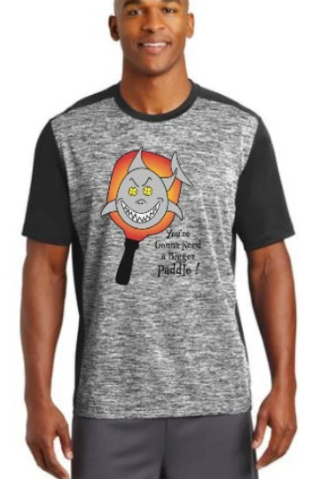 You're Gonna Need a Bigger Paddle (Jaw's Quote) - Men's Short Sleeve Shirt for Pickleball  Pickleball is a one of a kind sport, and you need to have one of kind designs to stand out on the court. Dink Dink Smash offers those designs for you.