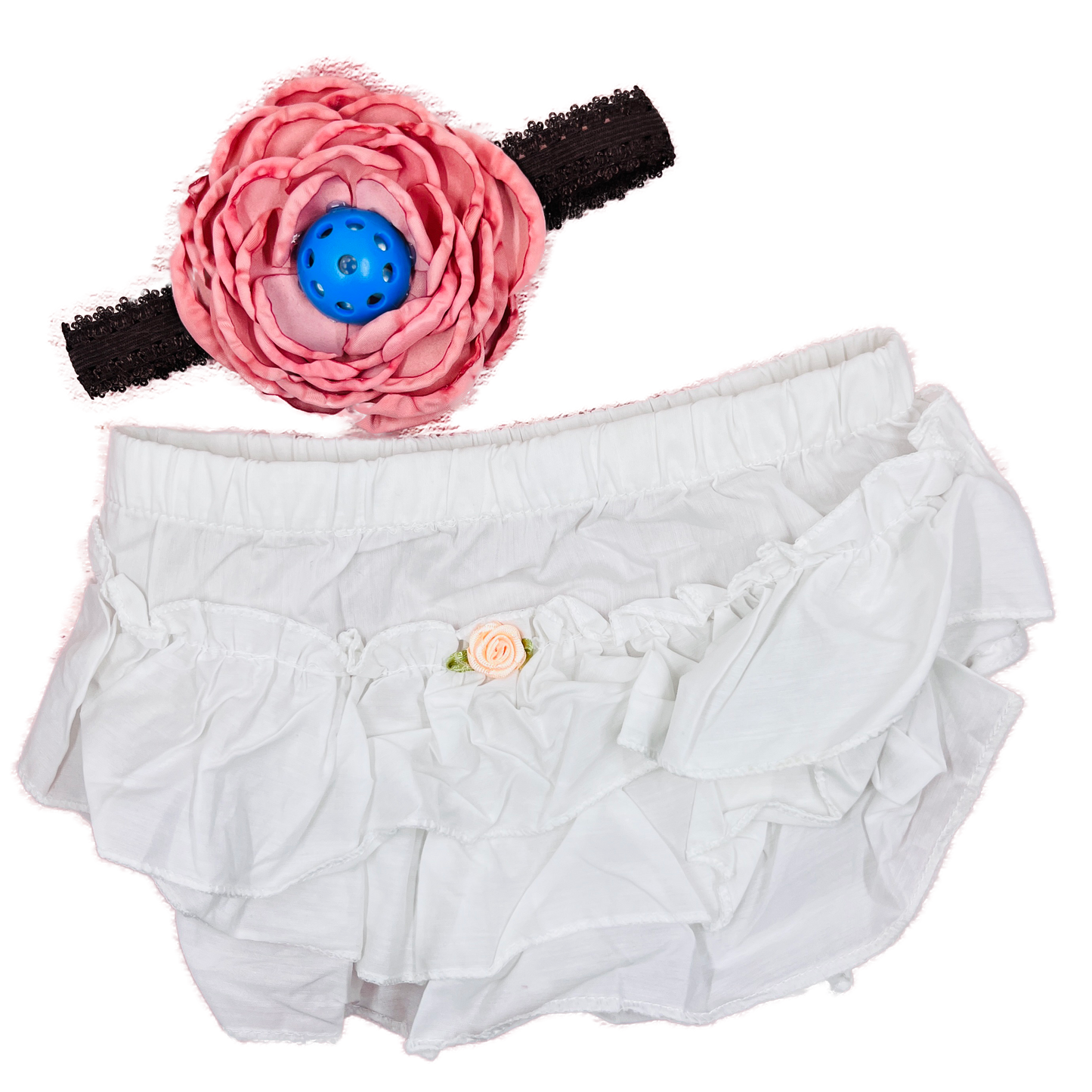 Pickleball Baby Headband and Bloomer set - Infant Pickleball Gift  Super cute infant bloomer with Pickleball headband. These come in limited colors, and styles, so don't miss your opportunity to give this perfect gift!!