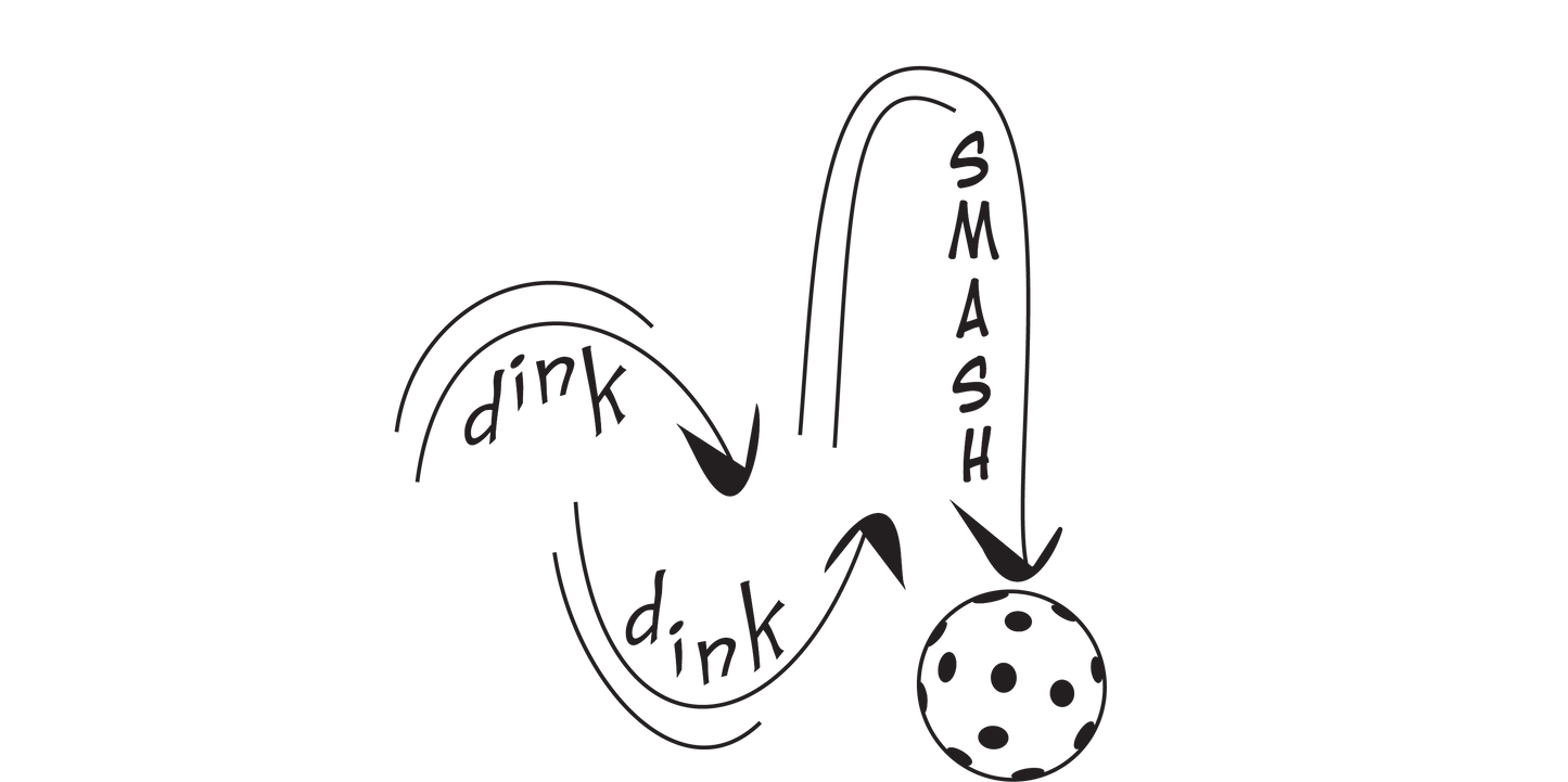 Dink Dink Smash (Black) | Pickleball Headband | 100% Polyester