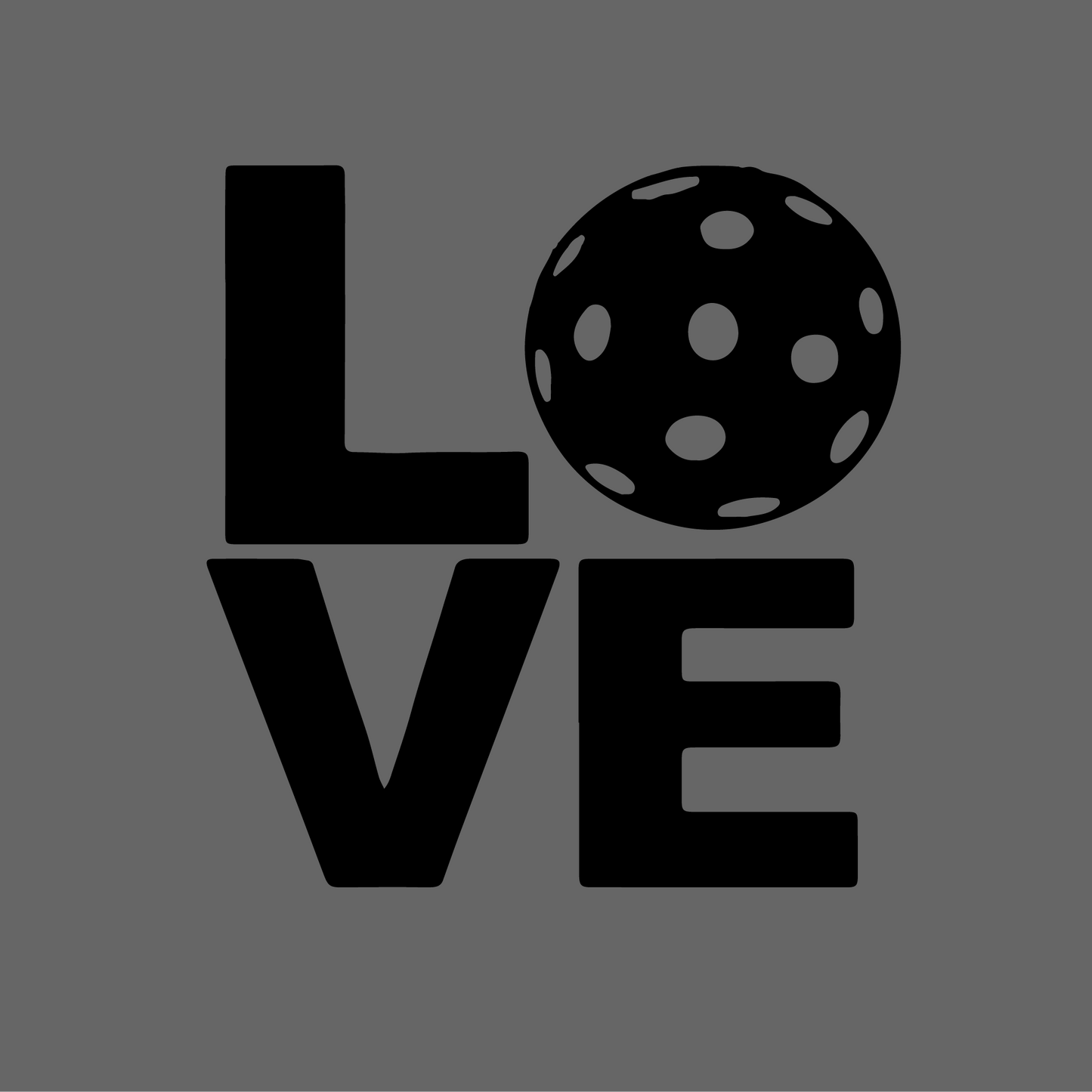 LOVE Pickleball - Car Decal and Water Bottle Decal  Super fun and bold car decal will show off how much you love Pickleball. Several color options, all look great on car windows. Get one for each vehicle and in each color!