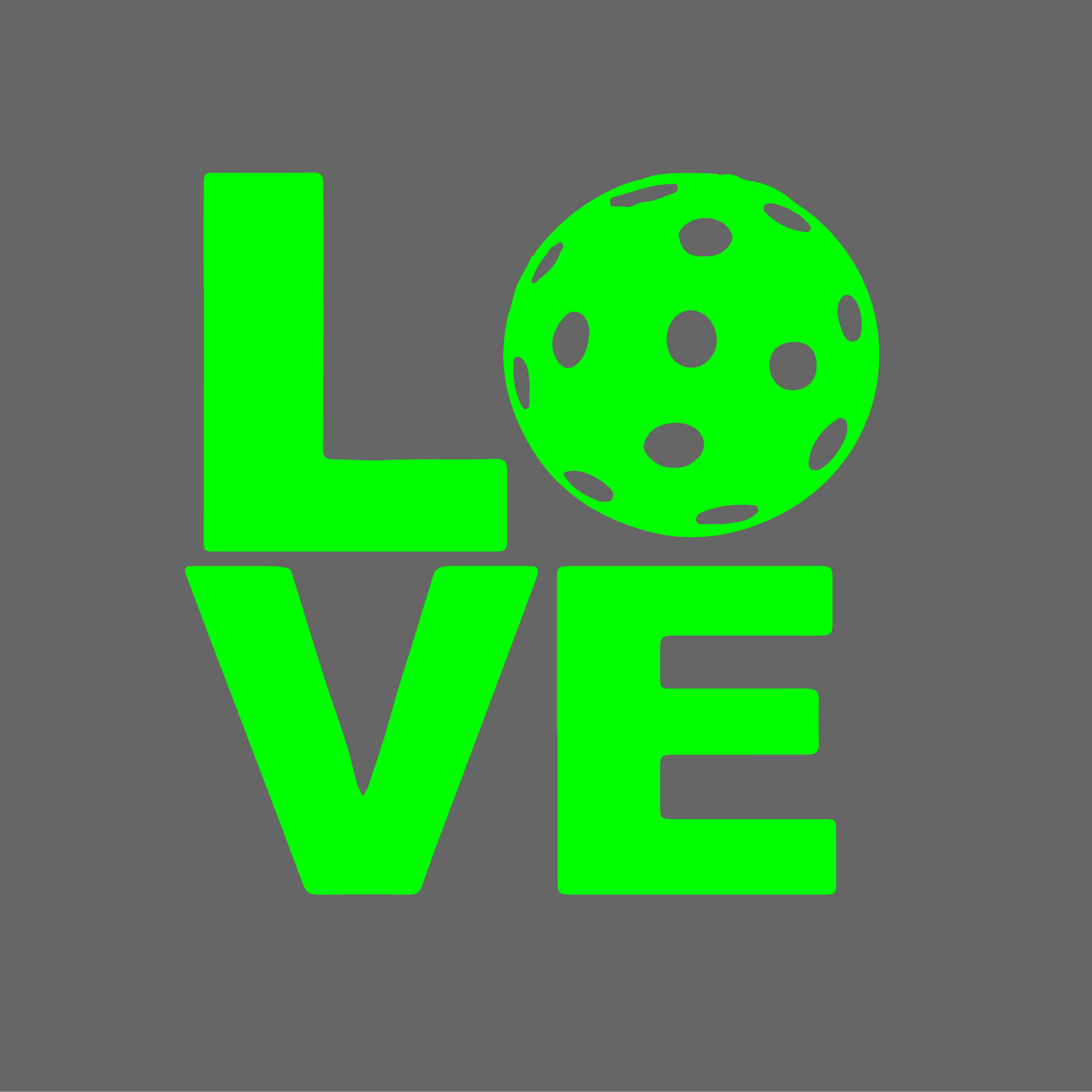 LOVE Pickleball - Car Decal and Water Bottle Decal  Super fun and bold car decal will show off how much you love Pickleball. Several color options, all look great on car windows. Get one for each vehicle and in each color!