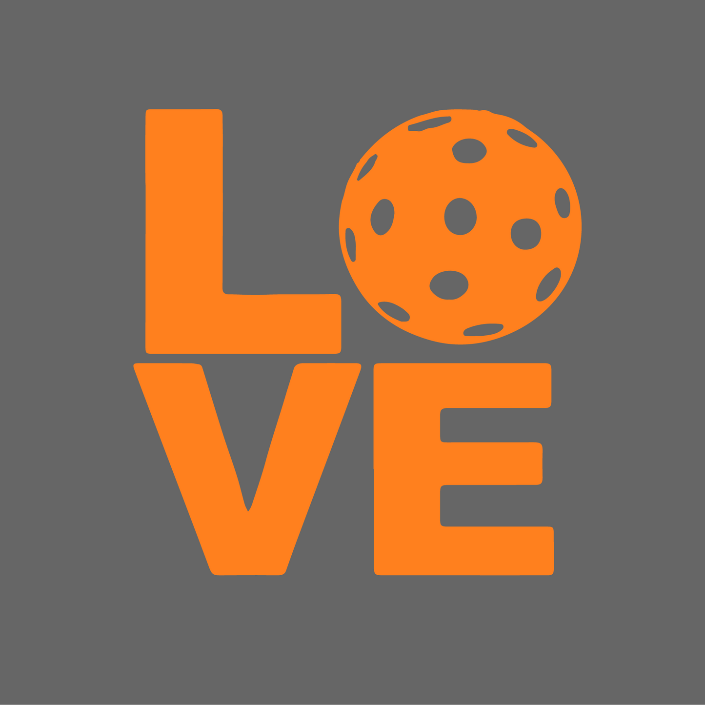 LOVE Pickleball - Car Decal and Water Bottle Decal  Super fun and bold car decal will show off how much you love Pickleball. Several color options, all look great on car windows. Get one for each vehicle and in each color!