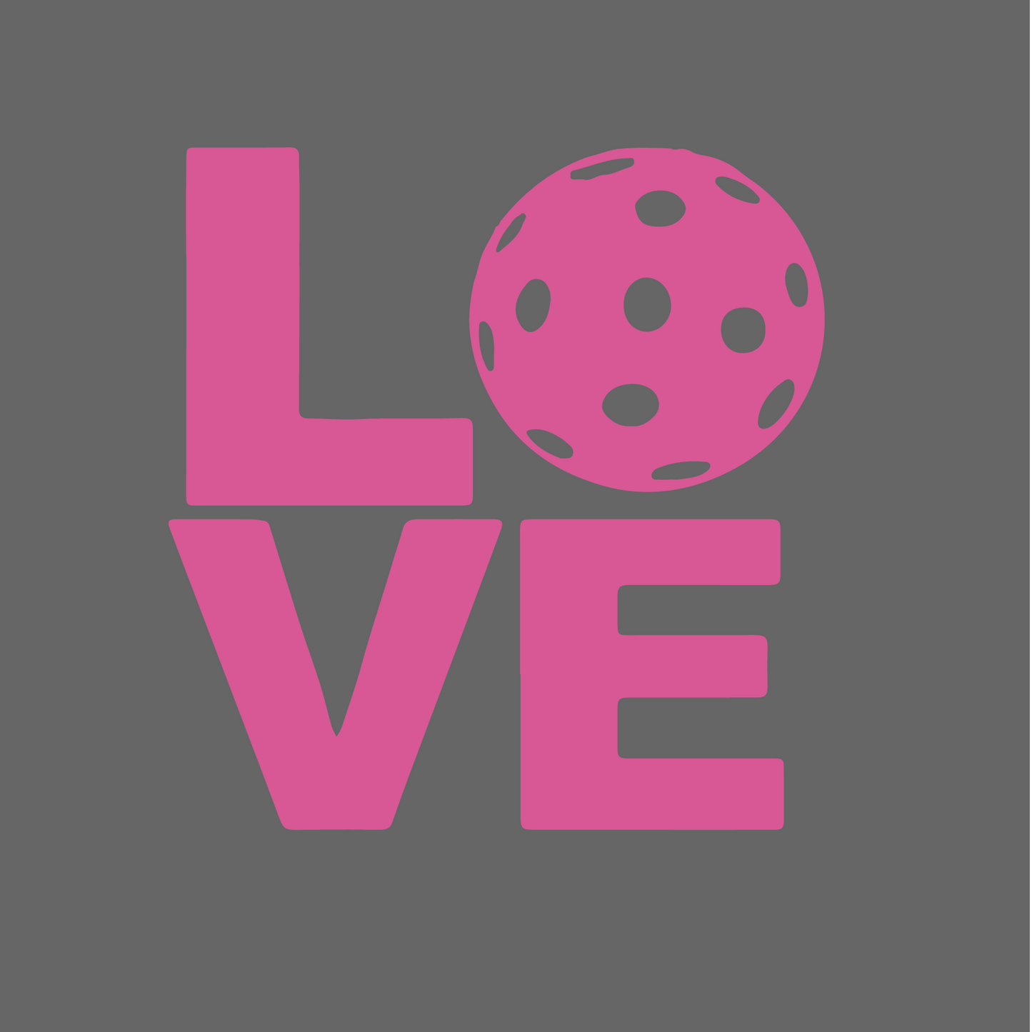 LOVE Pickleball - Car Decal and Water Bottle Decal  Super fun and bold car decal will show off how much you love Pickleball. Several color options, all look great on car windows. Get one for each vehicle and in each color!