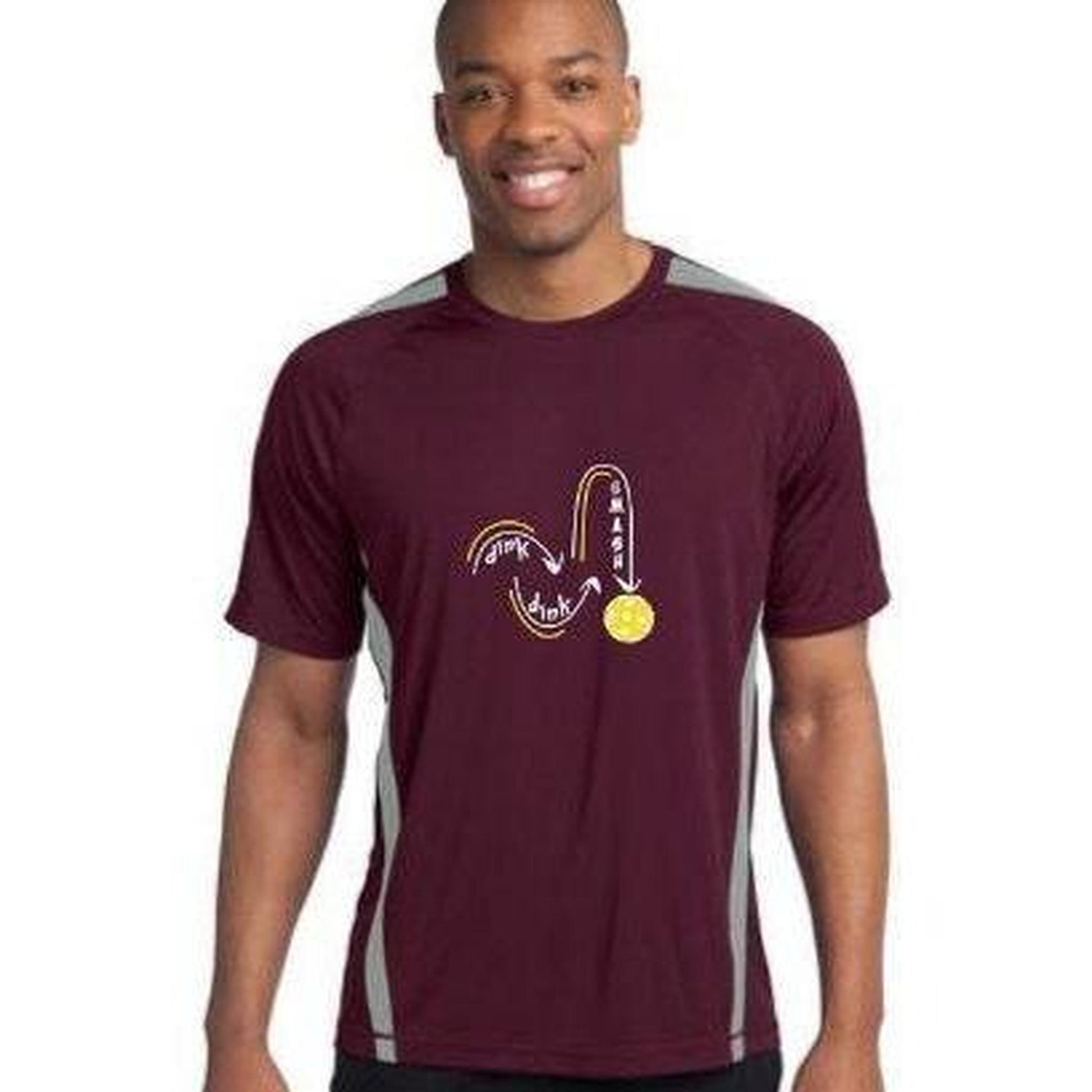Dink Dink Smash | Clearance Men’s Short Sleeve Pickleball Performance T-Shirt | 100% Polyester
