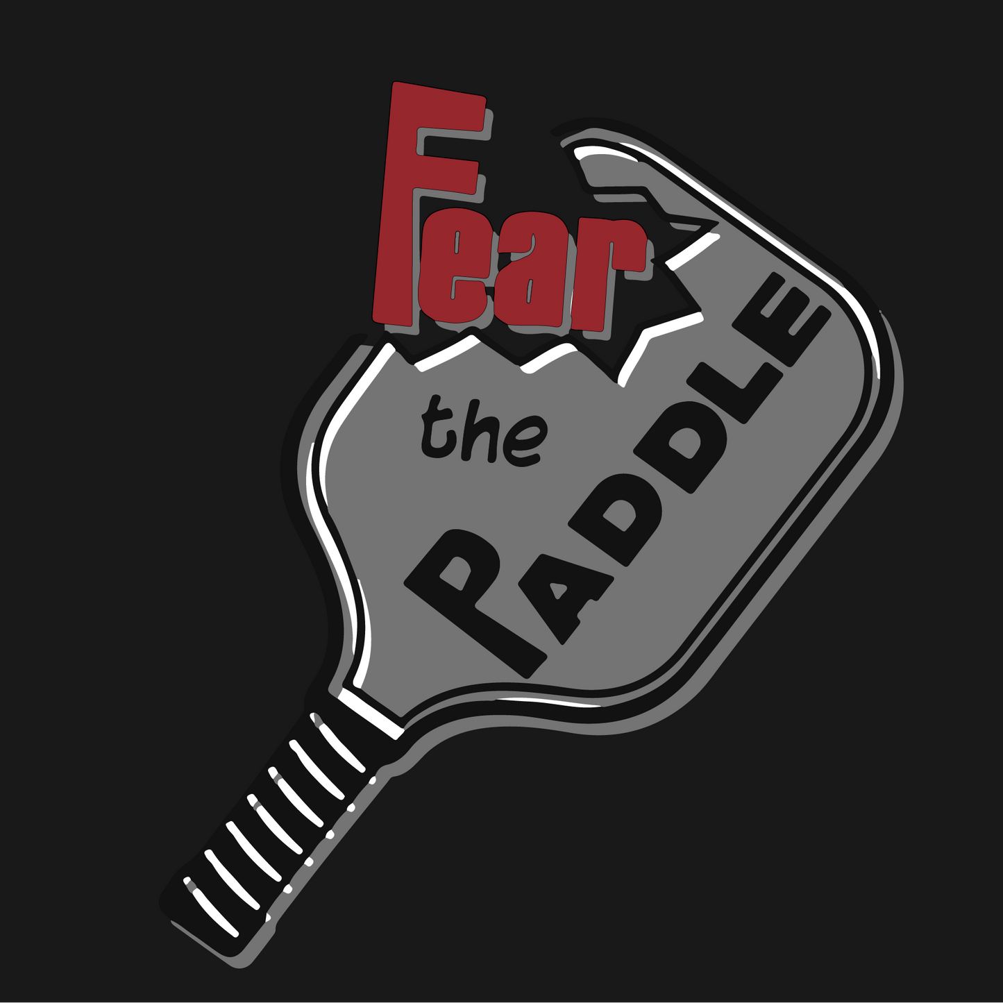 Fear The Paddle | Men's Sleeveless Pickleball Shirt | 100% Polyester