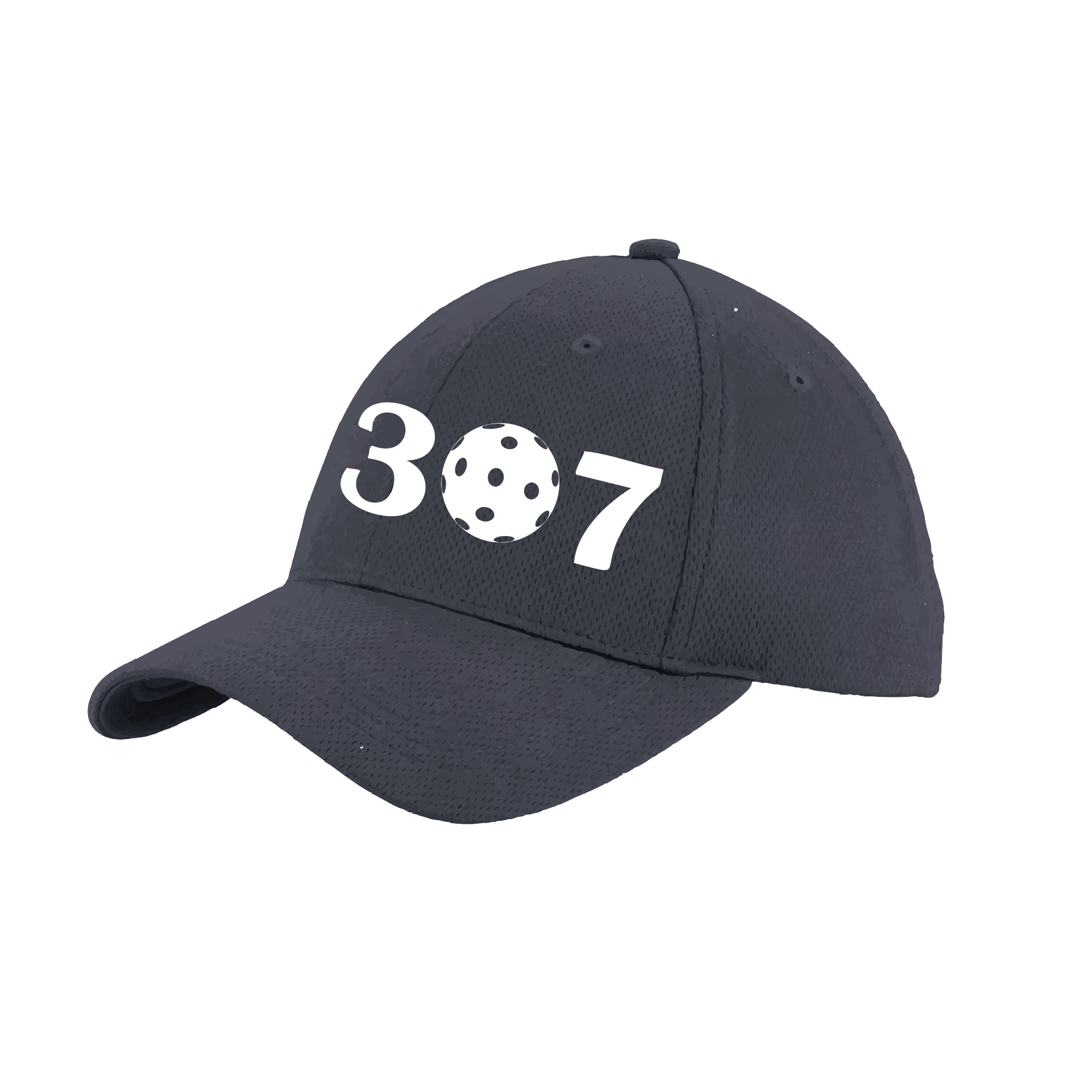Design: 307 Wyoming Pickleball Club  This fun pickleball hat is the perfect accessory for all pickleball players needing to keep their focus on the game and not the sun. The moisture-wicking material is made of 100% polyester with closed-hole flat back mesh and PosiCharge Technology. The back closure is a hock and loop style made to adjust to every adult.