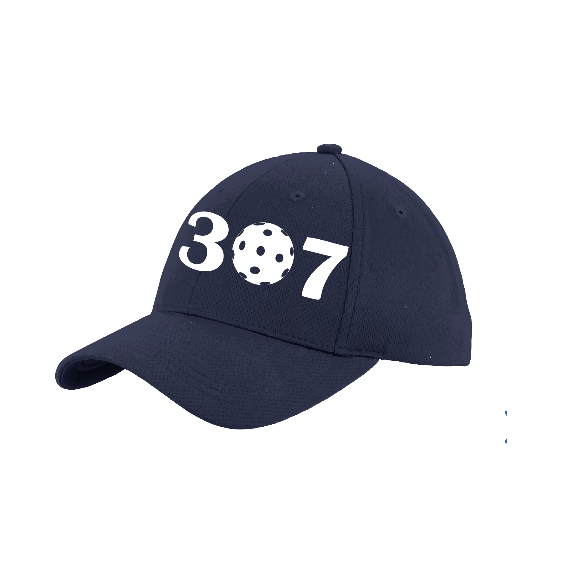 Design: 307 Wyoming Pickleball Club  This fun pickleball hat is the perfect accessory for all pickleball players needing to keep their focus on the game and not the sun. The moisture-wicking material is made of 100% polyester with closed-hole flat back mesh and PosiCharge Technology. The back closure is a hock and loop style made to adjust to every adult.