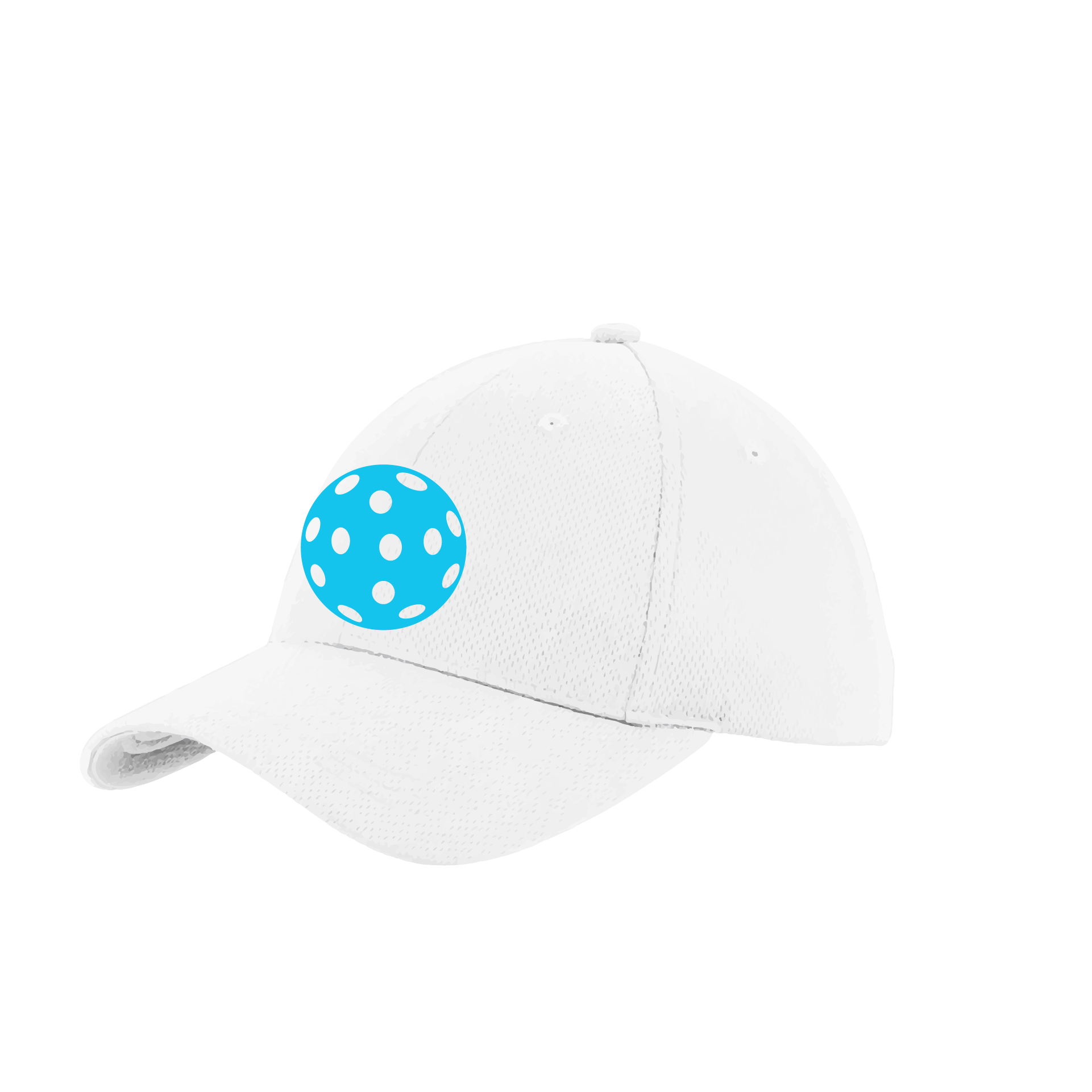 Design: Cyan Pickleball  This fun pickleball hat is the perfect accessory for all pickleball players needing to keep their focus on the game and not the sun. The moisture-wicking material is made of 100% polyester with closed-hole flat back mesh and PosiCharge Technology. The back closure is a hock and loop style made to adjust to every adult.