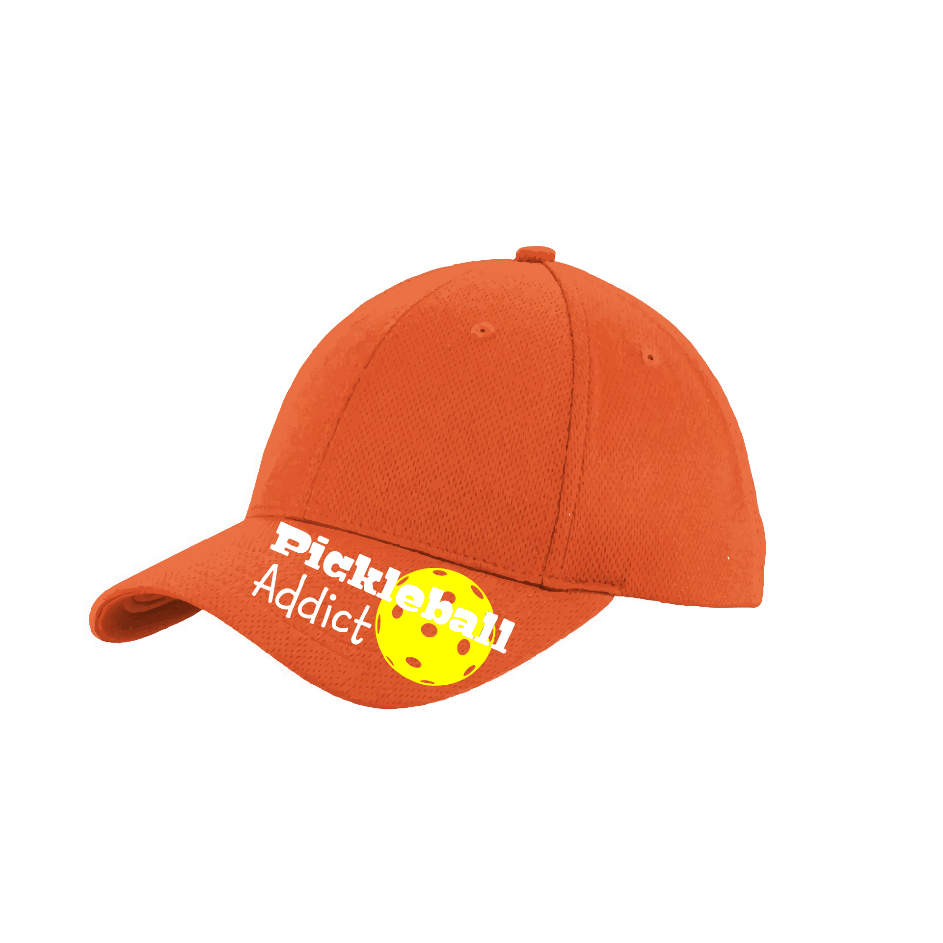 Pickleball Addict | Pickleball Hat | Dink Dink Smash Neon Orange / Front Middle