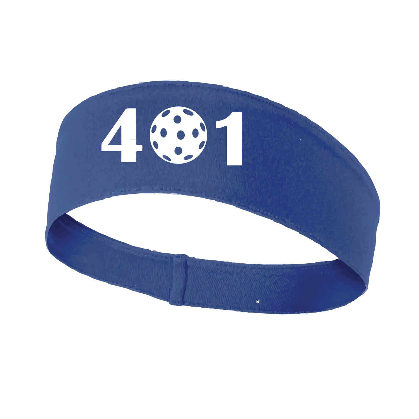 Design: 401 Rhode Island Pickleball Club  This fun, pickleball designed, moisture-wicking headband narrows in the back to fit more securely. Single-needle top-stitched edging. These headbands come in a variety of colors. Truly shows your love for the sport of pickleball!!