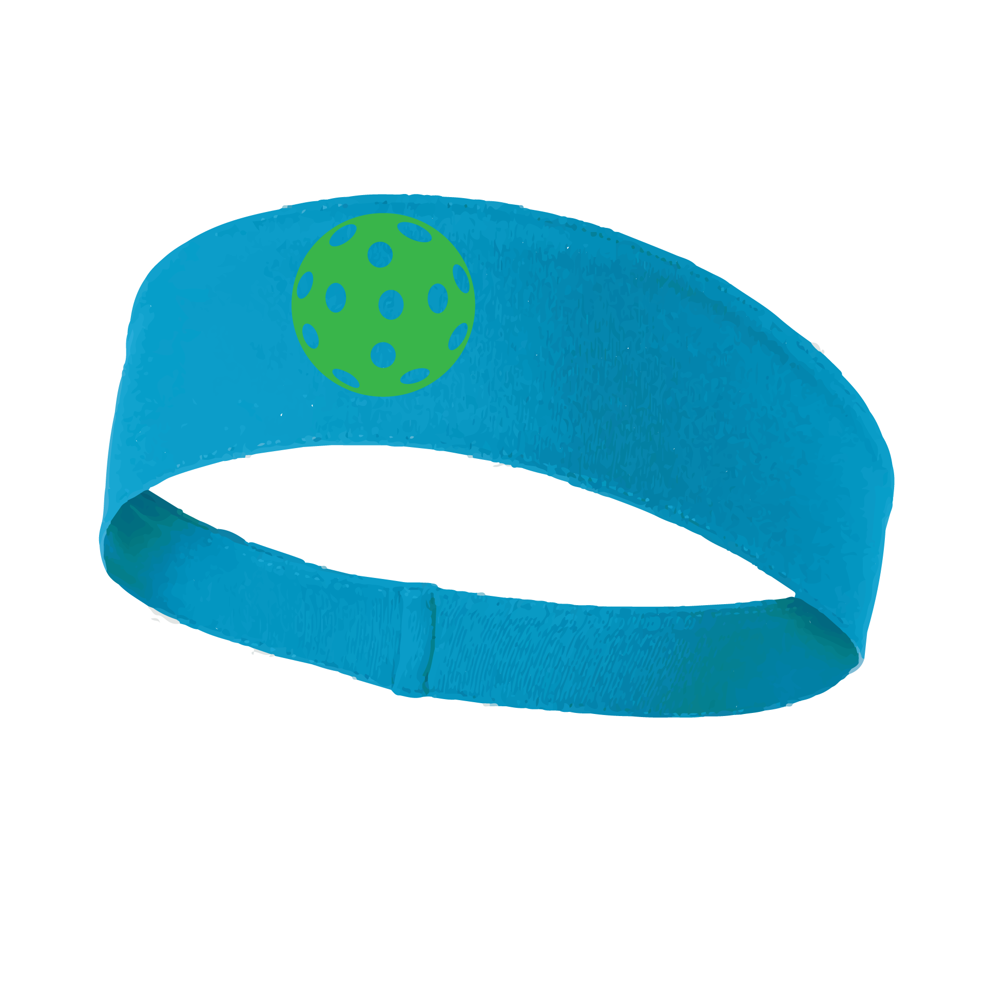 Pickleball Headband Design: Customizable Pickleball color on headband  This fun, pickleball designed, moisture-wicking headband narrows in the back to fit more securely. Single-needle top-stitched edging. These headbands come in a variety of colors. Truly shows your love for the sport of pickleball!! 