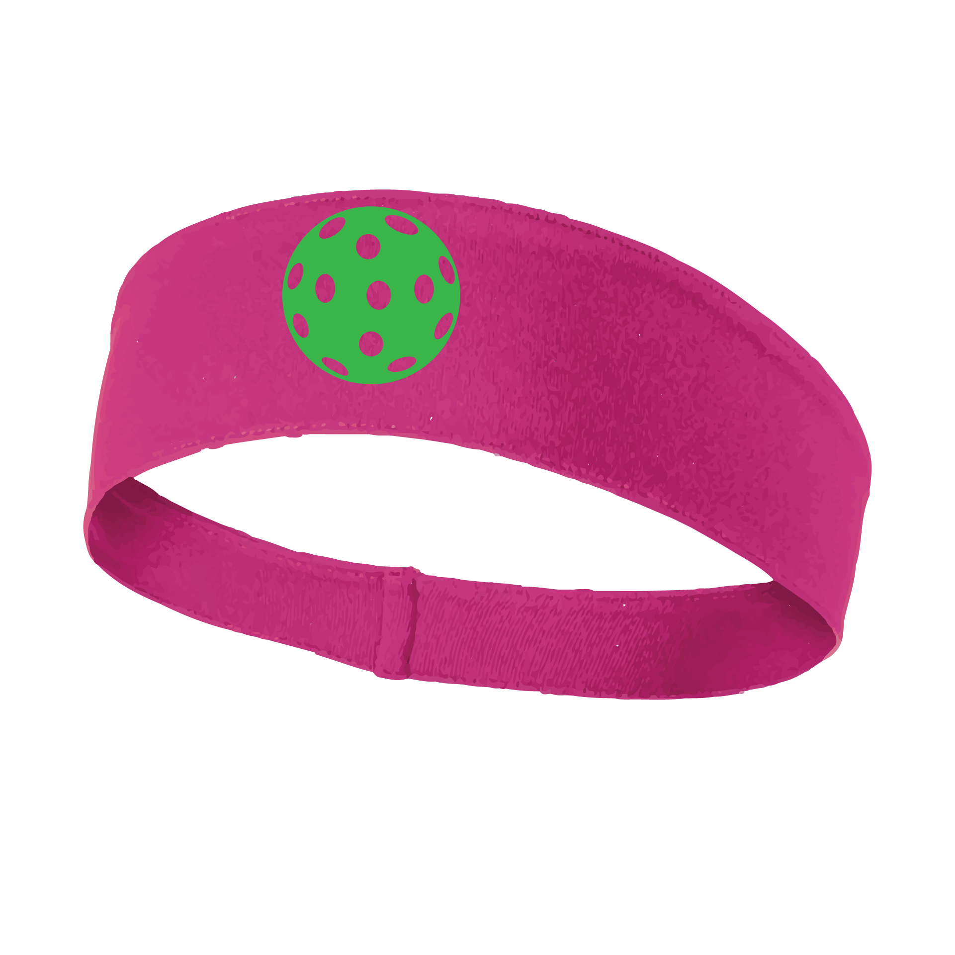 Pickleball Headband Design: Customizable Pickleball color on headband  This fun, pickleball designed, moisture-wicking headband narrows in the back to fit more securely. Single-needle top-stitched edging. These headbands come in a variety of colors. Truly shows your love for the sport of pickleball!! 