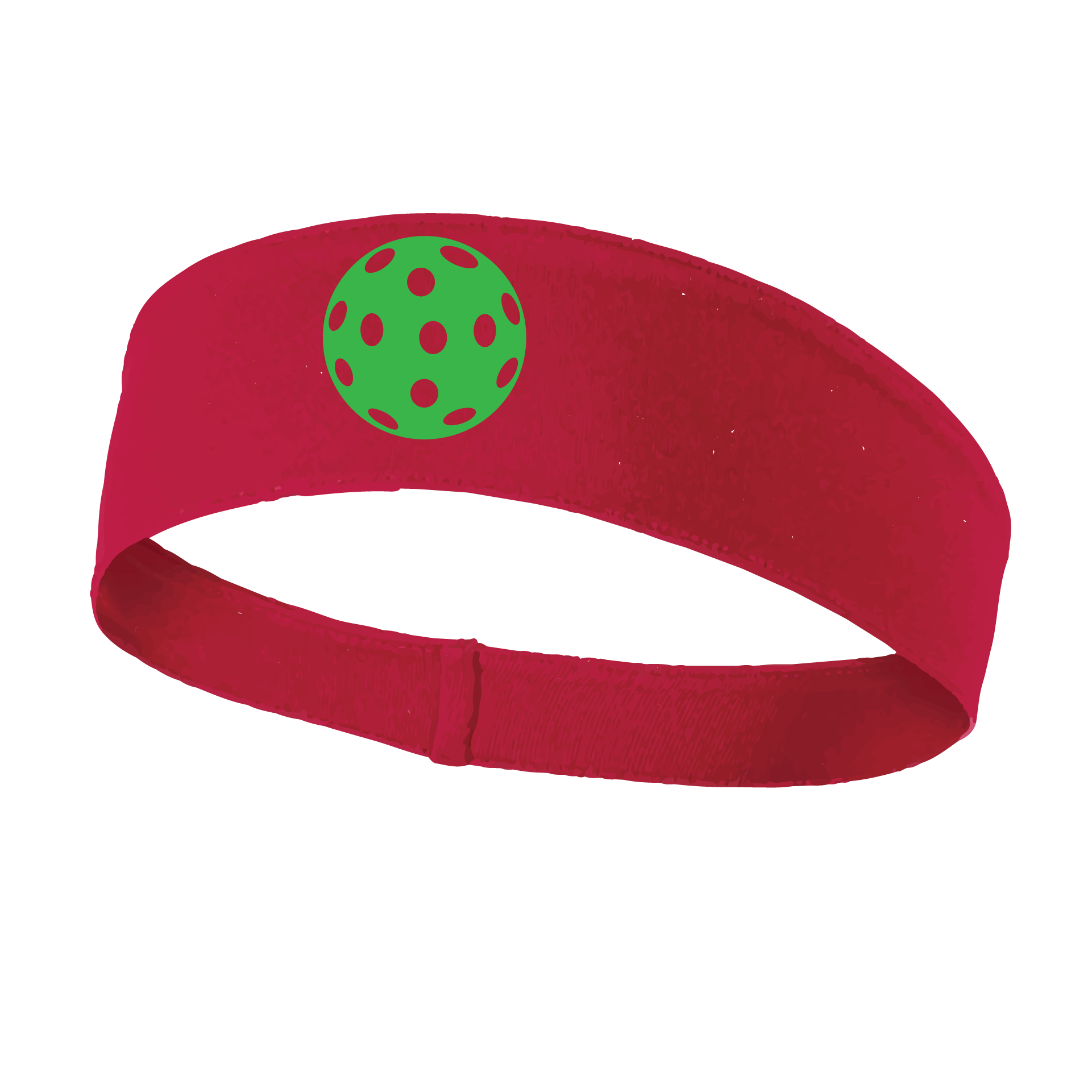 Pickleball Headband Design: Customizable Pickleball color on headband  This fun, pickleball designed, moisture-wicking headband narrows in the back to fit more securely. Single-needle top-stitched edging. These headbands come in a variety of colors. Truly shows your love for the sport of pickleball!! 