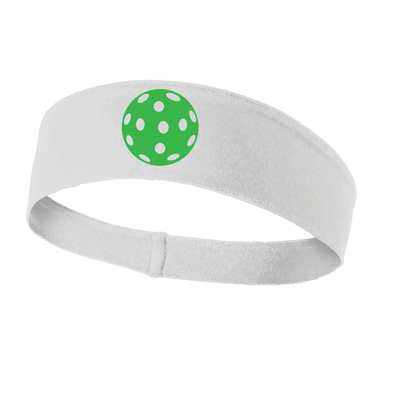 Pickleball Headband Design: Customizable Pickleball color on headband  This fun, pickleball designed, moisture-wicking headband narrows in the back to fit more securely. Single-needle top-stitched edging. These headbands come in a variety of colors. Truly shows your love for the sport of pickleball!! 