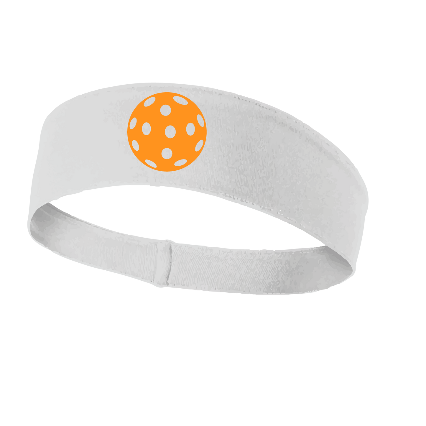 Pickleball Headband Design: Customizable Pickleball color on headband  This fun, pickleball designed, moisture-wicking headband narrows in the back to fit more securely. Single-needle top-stitched edging. These headbands come in a variety of colors. Truly shows your love for the sport of pickleball!! 