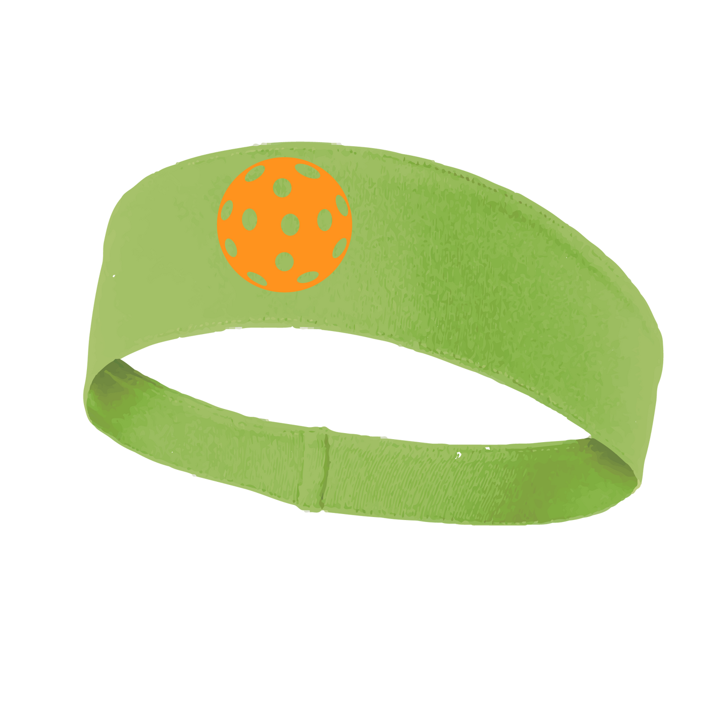 Pickleball Headband Design: Customizable Pickleball color on headband  This fun, pickleball designed, moisture-wicking headband narrows in the back to fit more securely. Single-needle top-stitched edging. These headbands come in a variety of colors. Truly shows your love for the sport of pickleball!! 