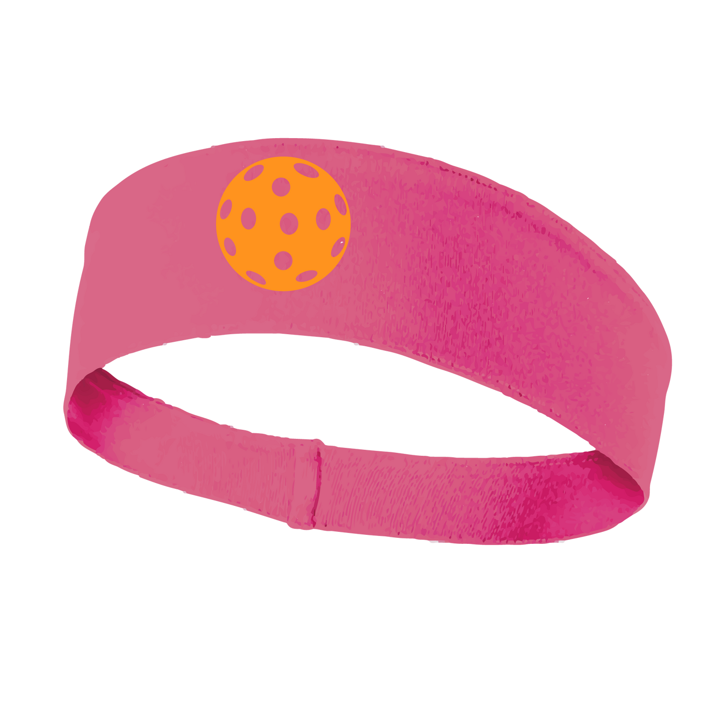 Pickleball Headband Design: Customizable Pickleball color on headband  This fun, pickleball designed, moisture-wicking headband narrows in the back to fit more securely. Single-needle top-stitched edging. These headbands come in a variety of colors. Truly shows your love for the sport of pickleball!! 