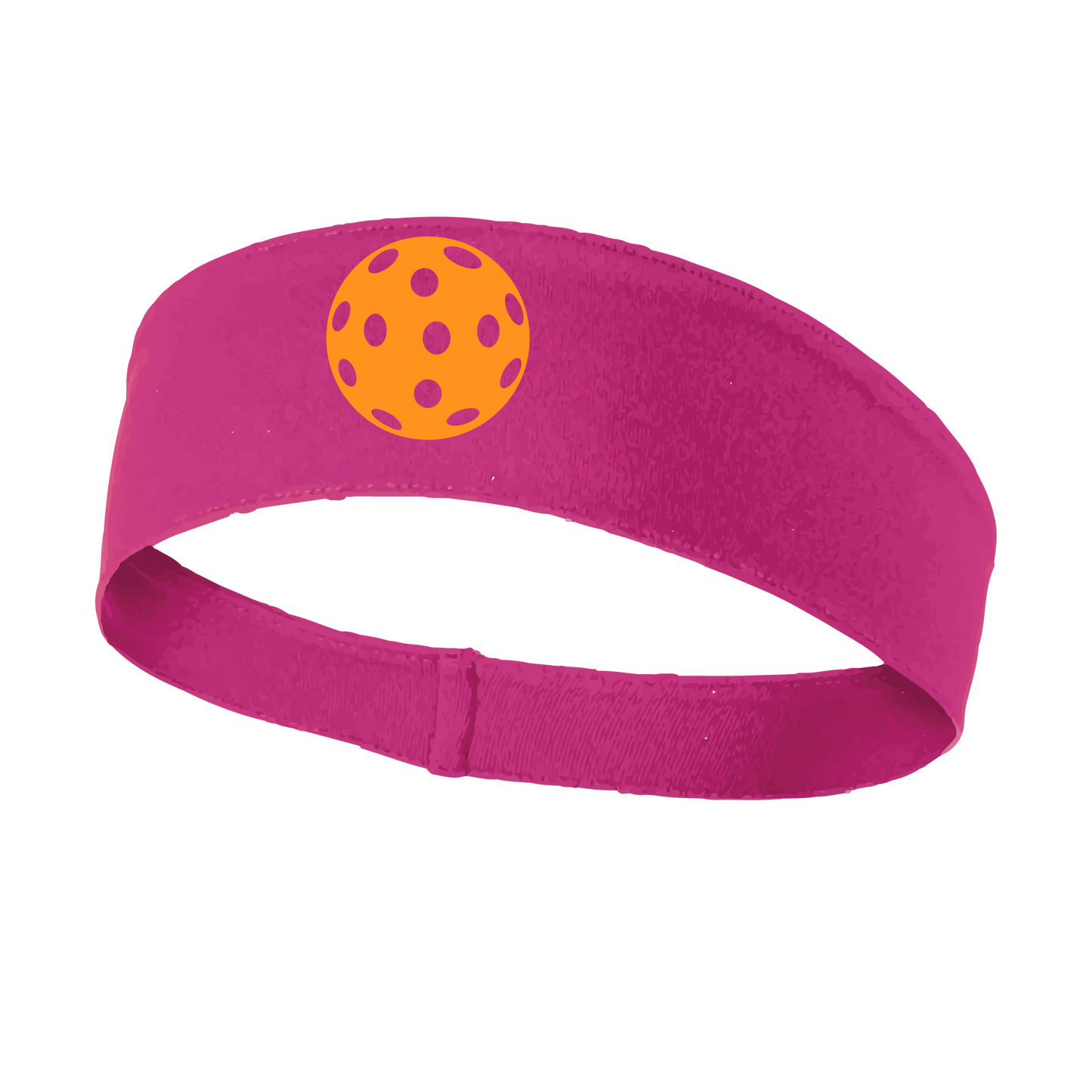 Pickleball Headband Design: Customizable Pickleball color on headband  This fun, pickleball designed, moisture-wicking headband narrows in the back to fit more securely. Single-needle top-stitched edging. These headbands come in a variety of colors. Truly shows your love for the sport of pickleball!! 