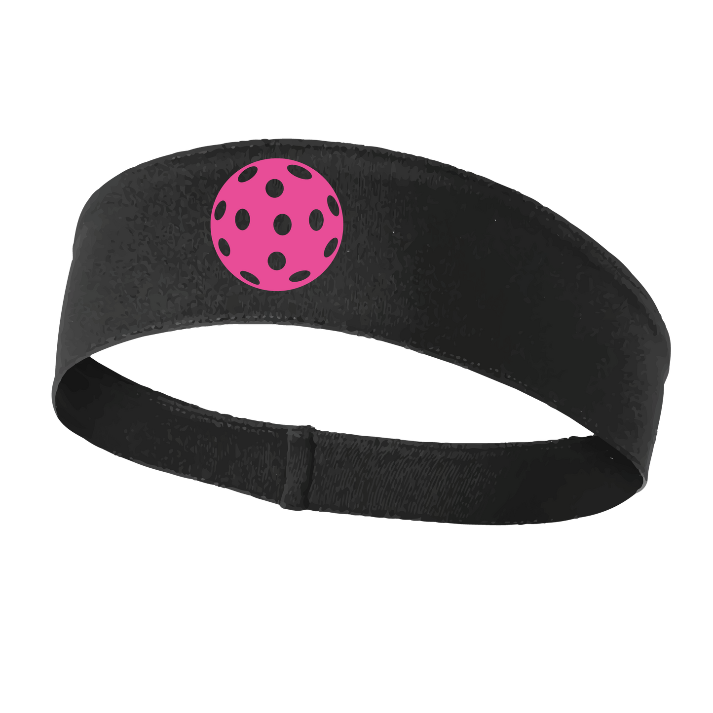 Pickleball Headband Design: Customizable Pickleball color on headband  This fun, pickleball designed, moisture-wicking headband narrows in the back to fit more securely. Single-needle top-stitched edging. These headbands come in a variety of colors. Truly shows your love for the sport of pickleball!! 