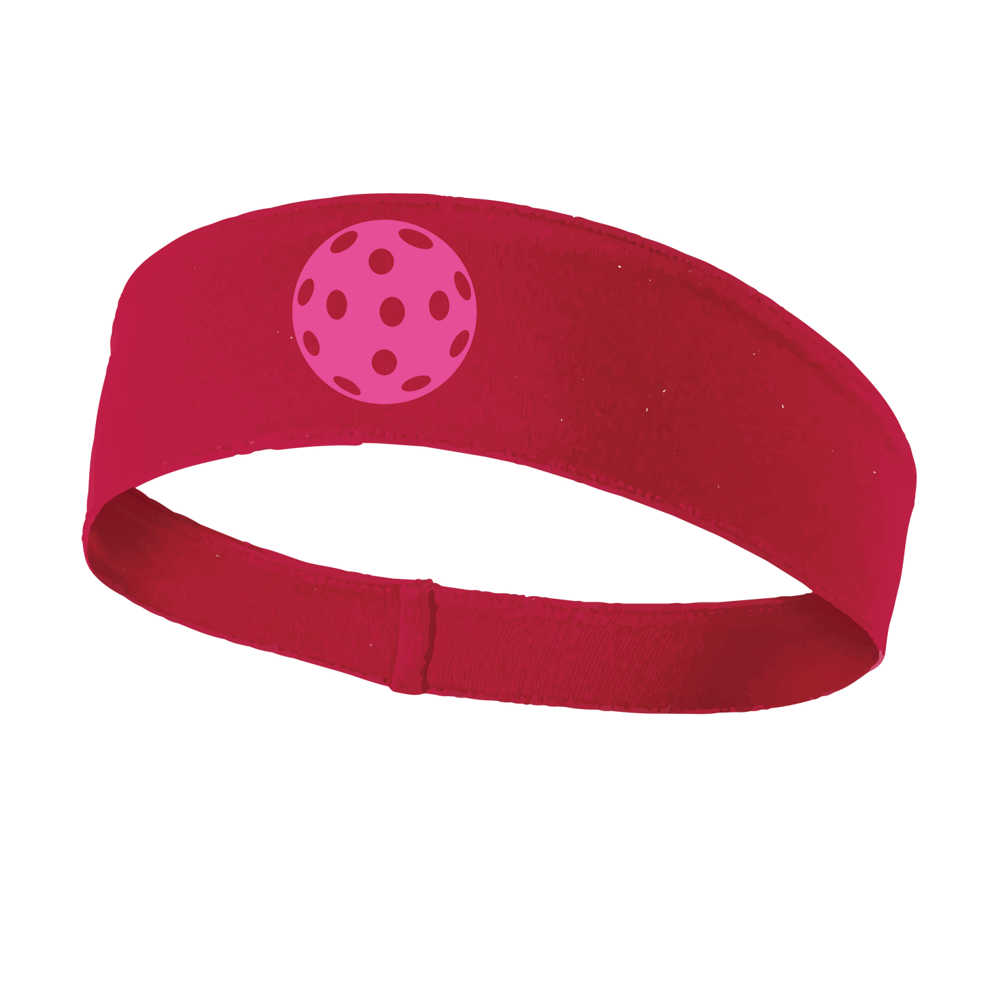 Pickleball Headband Design: Customizable Pickleball color on headband  This fun, pickleball designed, moisture-wicking headband narrows in the back to fit more securely. Single-needle top-stitched edging. These headbands come in a variety of colors. Truly shows your love for the sport of pickleball!! 