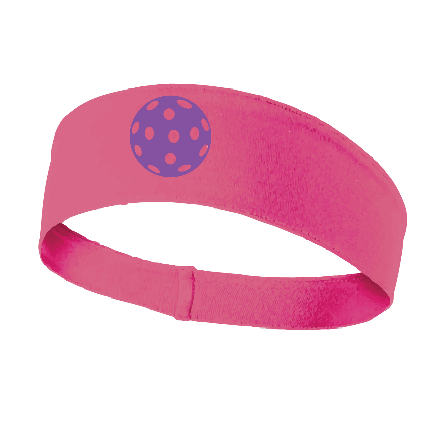 Pickleball Headband Design: Customizable Pickleball color on headband  This fun, pickleball designed, moisture-wicking headband narrows in the back to fit more securely. Single-needle top-stitched edging. These headbands come in a variety of colors. Truly shows your love for the sport of pickleball!! 