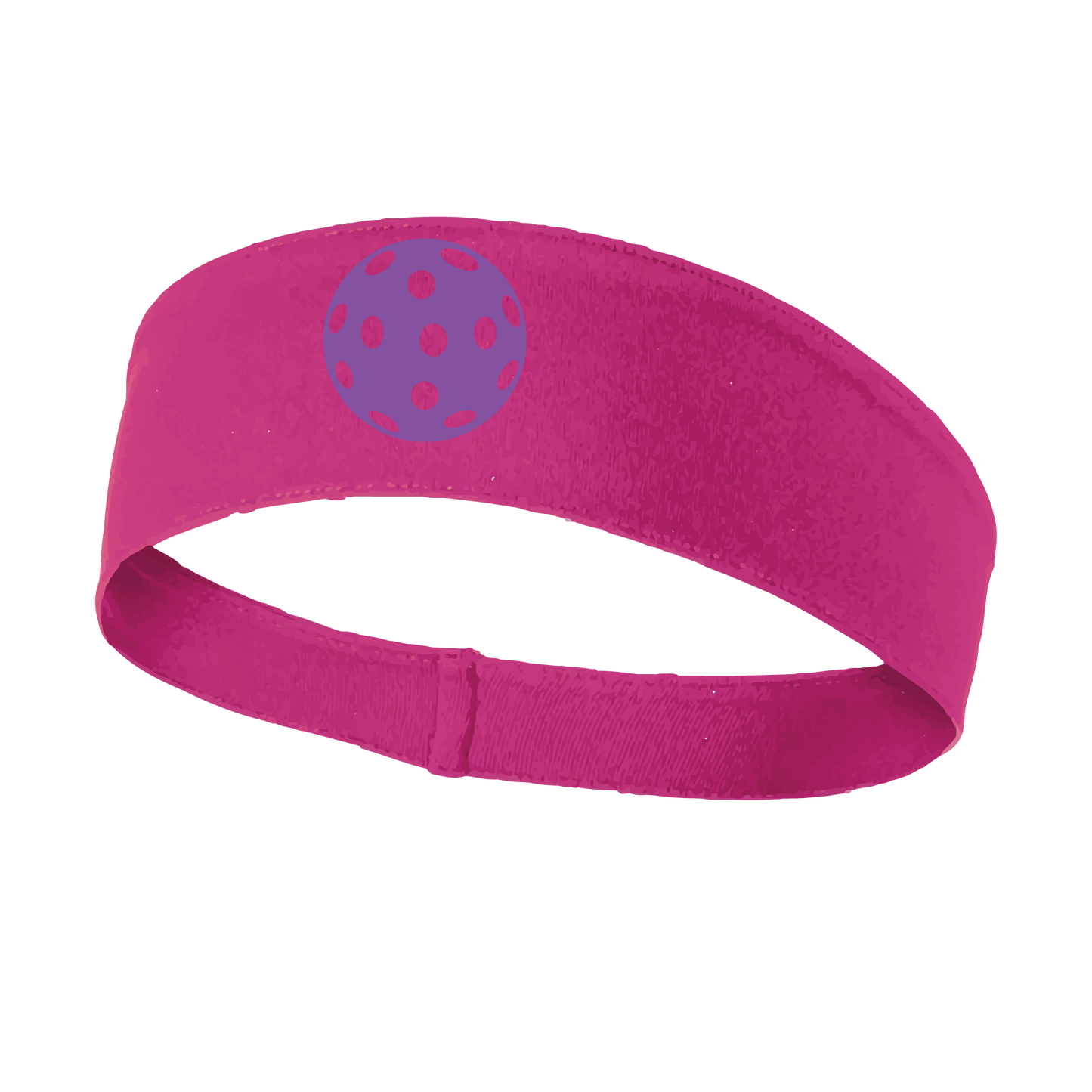 Pickleball Headband Design: Customizable Pickleball color on headband  This fun, pickleball designed, moisture-wicking headband narrows in the back to fit more securely. Single-needle top-stitched edging. These headbands come in a variety of colors. Truly shows your love for the sport of pickleball!! 