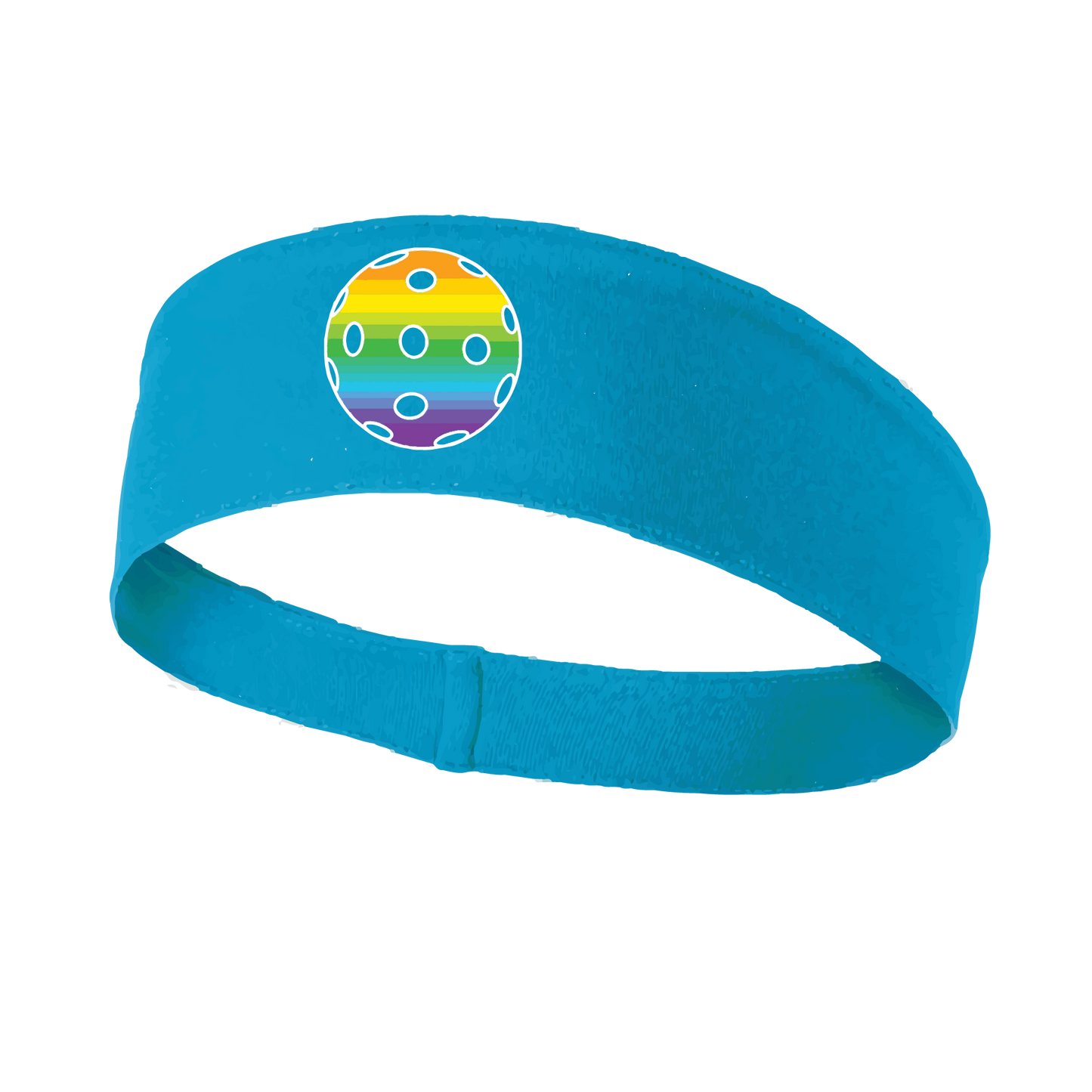 Pickleball Headband Design: Customizable Pickleball color on headband  This fun, pickleball designed, moisture-wicking headband narrows in the back to fit more securely. Single-needle top-stitched edging. These headbands come in a variety of colors. Truly shows your love for the sport of pickleball!! 