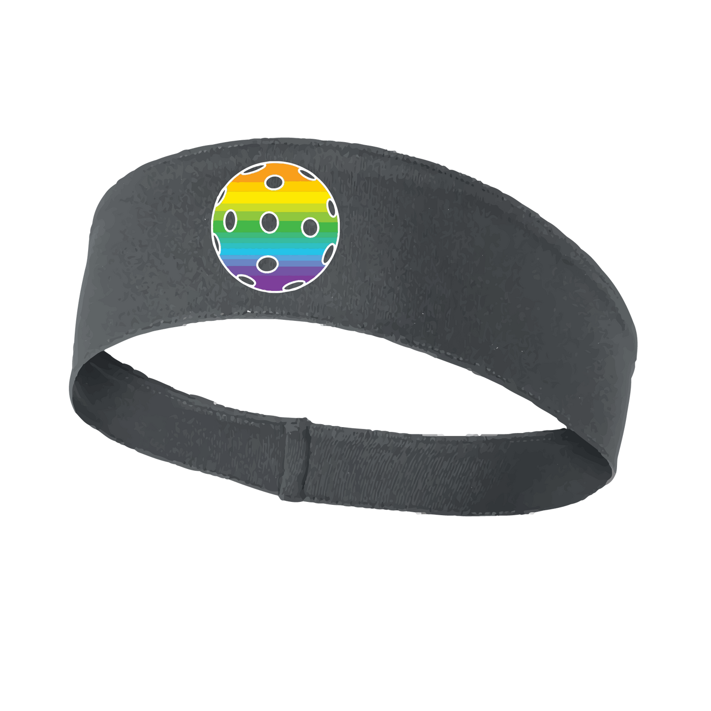 Pickleball Headband Design: Customizable Pickleball color on headband  This fun, pickleball designed, moisture-wicking headband narrows in the back to fit more securely. Single-needle top-stitched edging. These headbands come in a variety of colors. Truly shows your love for the sport of pickleball!! 