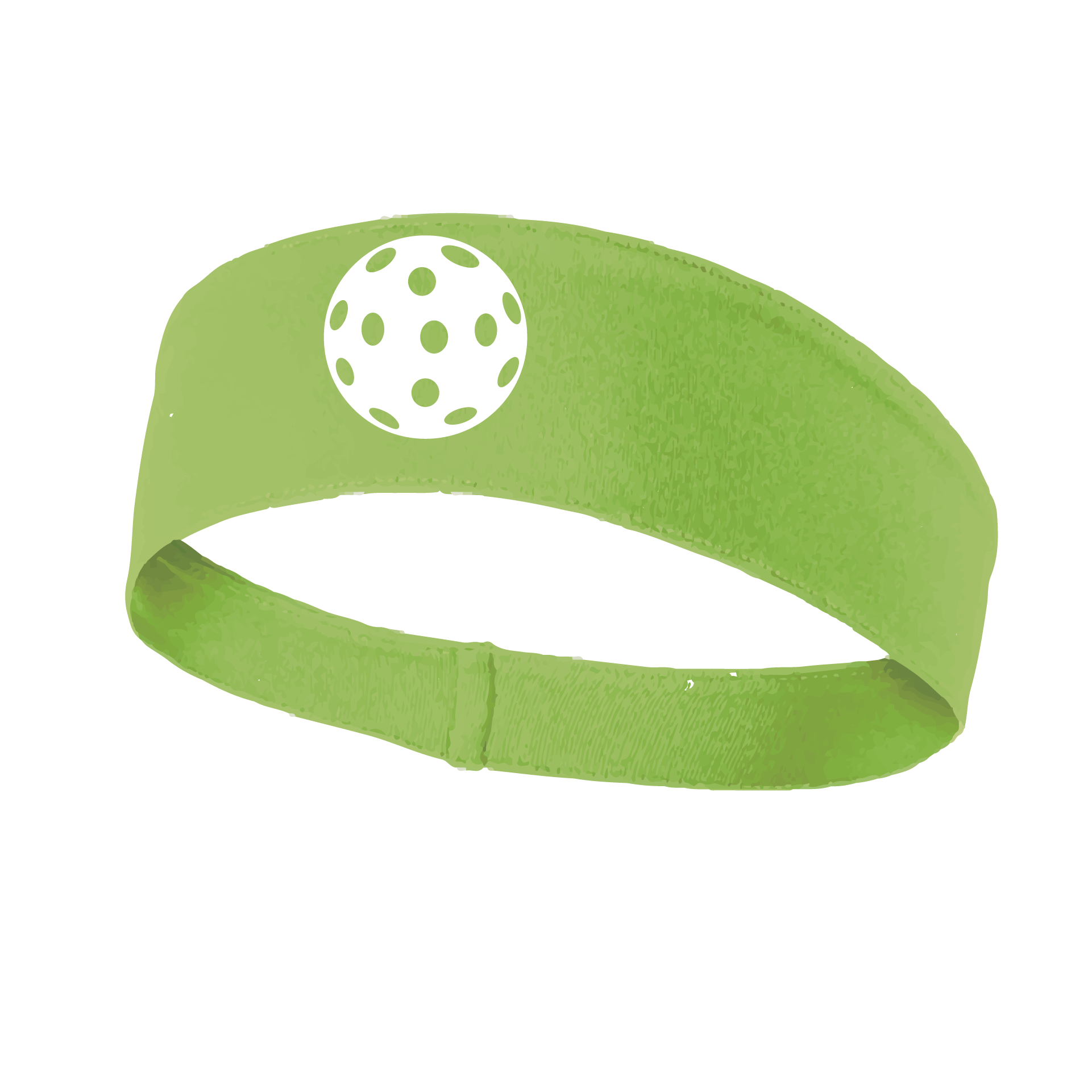 Pickleball Headband Design: Customizable Pickleball color on headband  This fun, pickleball designed, moisture-wicking headband narrows in the back to fit more securely. Single-needle top-stitched edging. These headbands come in a variety of colors. Truly shows your love for the sport of pickleball!! 