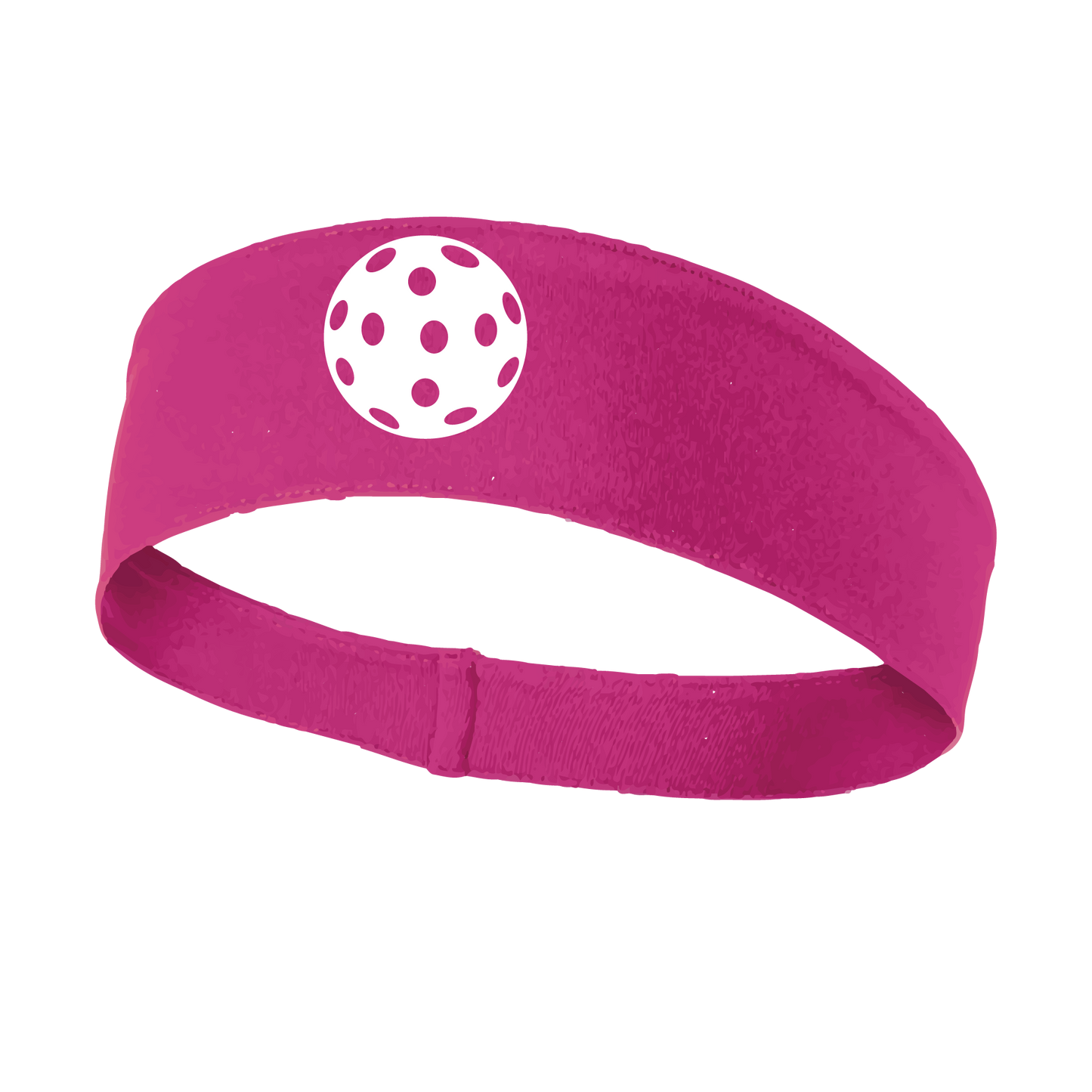 Pickleball Headband Design: Customizable Pickleball color on headband  This fun, pickleball designed, moisture-wicking headband narrows in the back to fit more securely. Single-needle top-stitched edging. These headbands come in a variety of colors. Truly shows your love for the sport of pickleball!! 