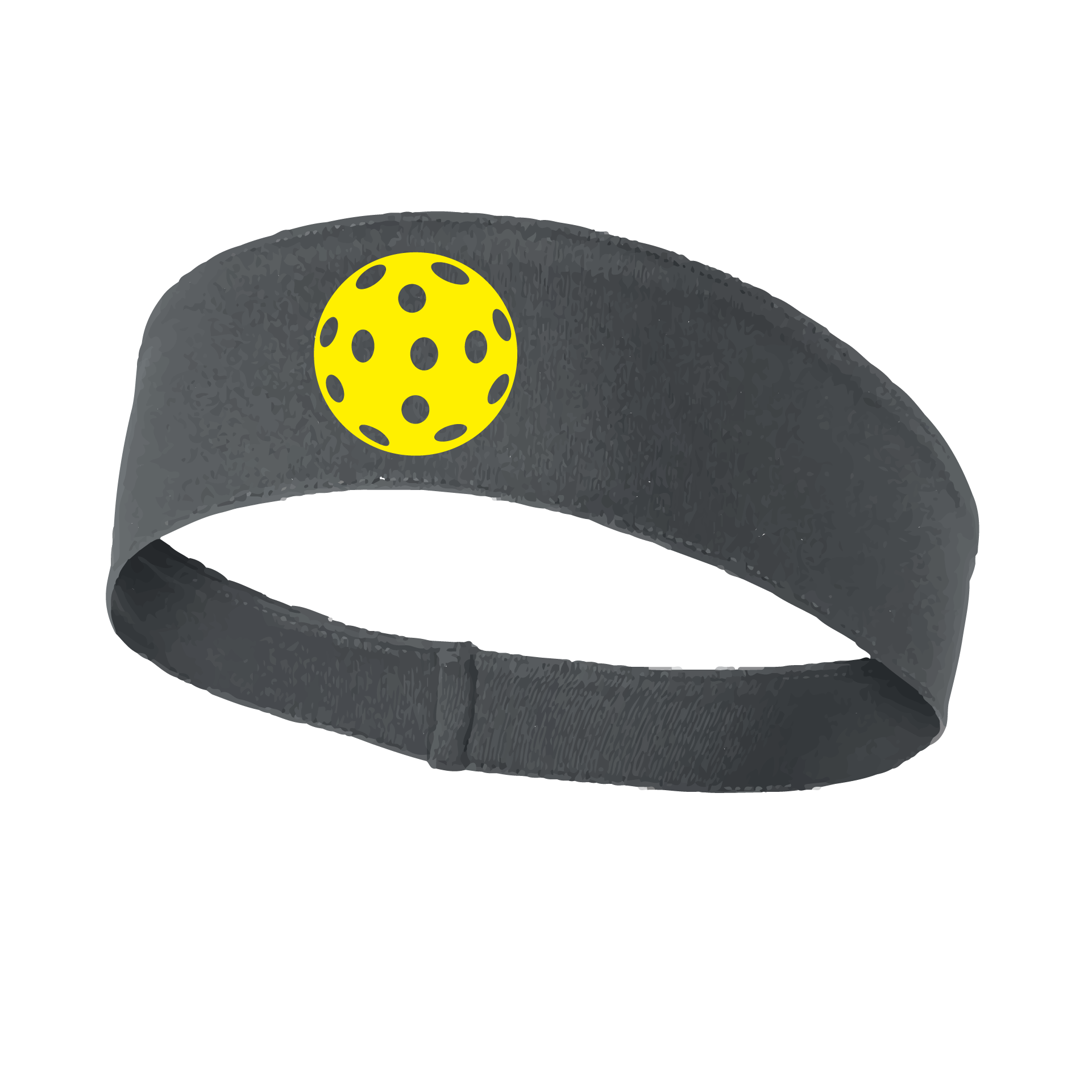 Pickleball Headband Design: Customizable Pickleball color on headband  This fun, pickleball designed, moisture-wicking headband narrows in the back to fit more securely. Single-needle top-stitched edging. These headbands come in a variety of colors. Truly shows your love for the sport of pickleball!! 