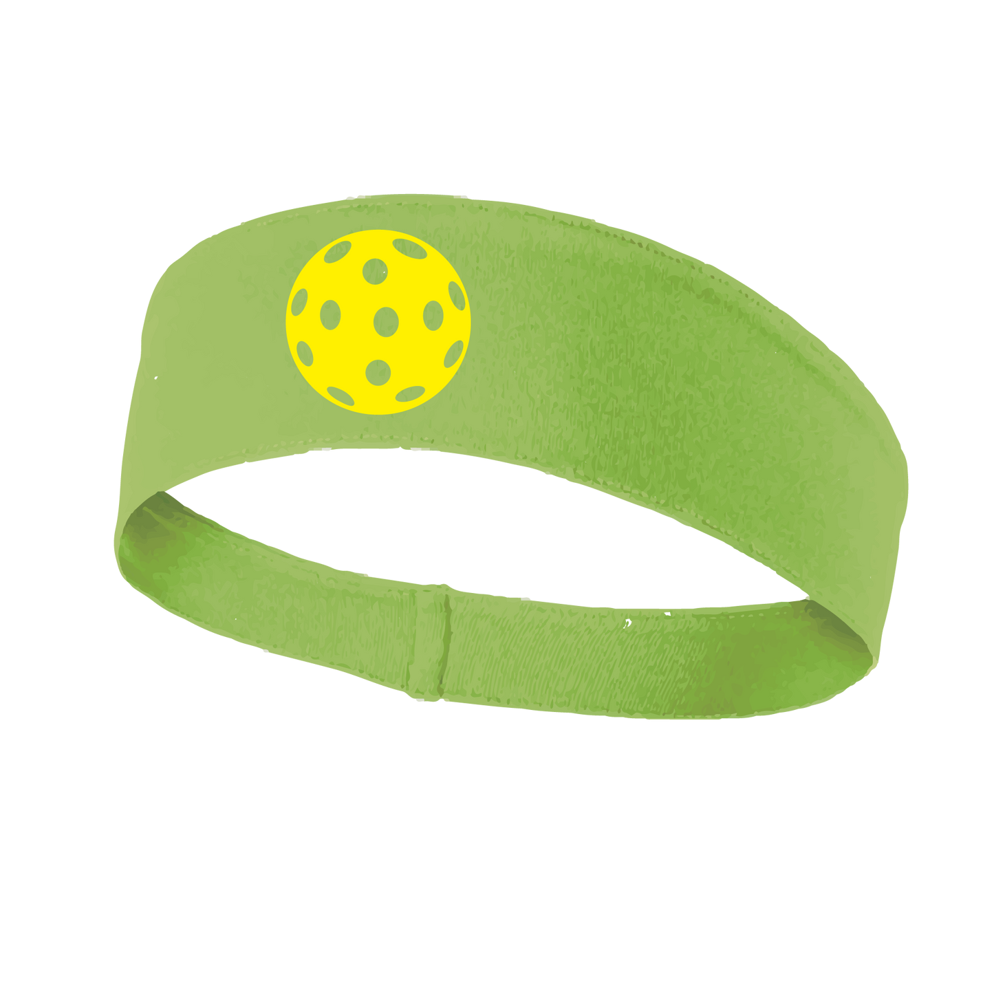 Pickleball Headband Design: Customizable Pickleball color on headband  This fun, pickleball designed, moisture-wicking headband narrows in the back to fit more securely. Single-needle top-stitched edging. These headbands come in a variety of colors. Truly shows your love for the sport of pickleball!! 