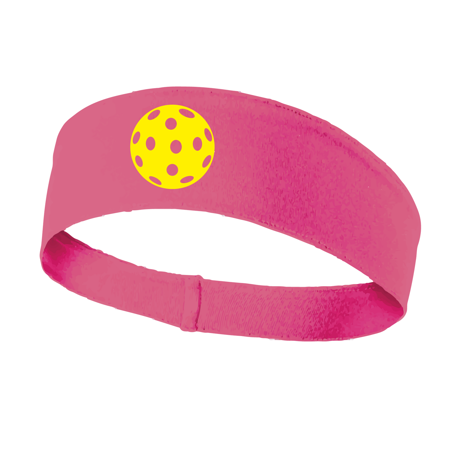 Pickleball Headband Design: Customizable Pickleball color on headband  This fun, pickleball designed, moisture-wicking headband narrows in the back to fit more securely. Single-needle top-stitched edging. These headbands come in a variety of colors. Truly shows your love for the sport of pickleball!! 