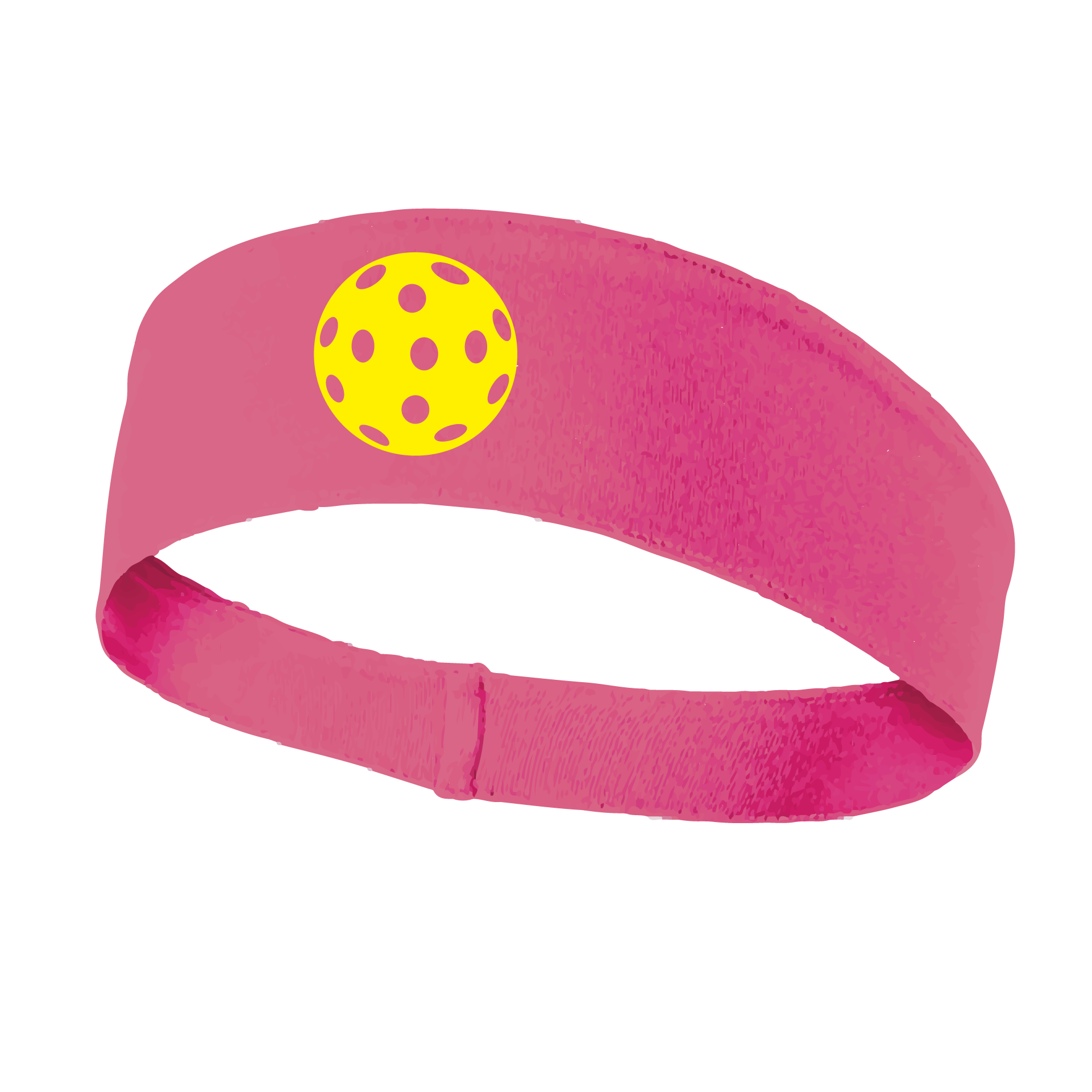 Pickleball Headband Design: Customizable Pickleball color on headband  This fun, pickleball designed, moisture-wicking headband narrows in the back to fit more securely. Single-needle top-stitched edging. These headbands come in a variety of colors. Truly shows your love for the sport of pickleball!! 