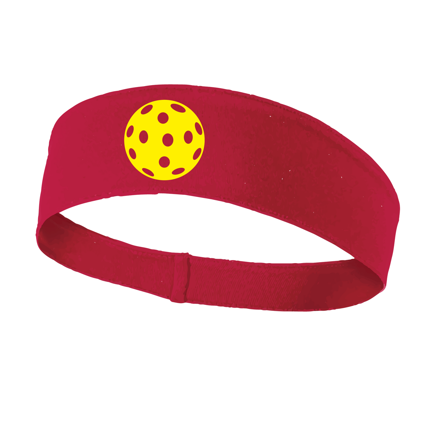 Pickleball Headband Design: Customizable Pickleball color on headband  This fun, pickleball designed, moisture-wicking headband narrows in the back to fit more securely. Single-needle top-stitched edging. These headbands come in a variety of colors. Truly shows your love for the sport of pickleball!! 