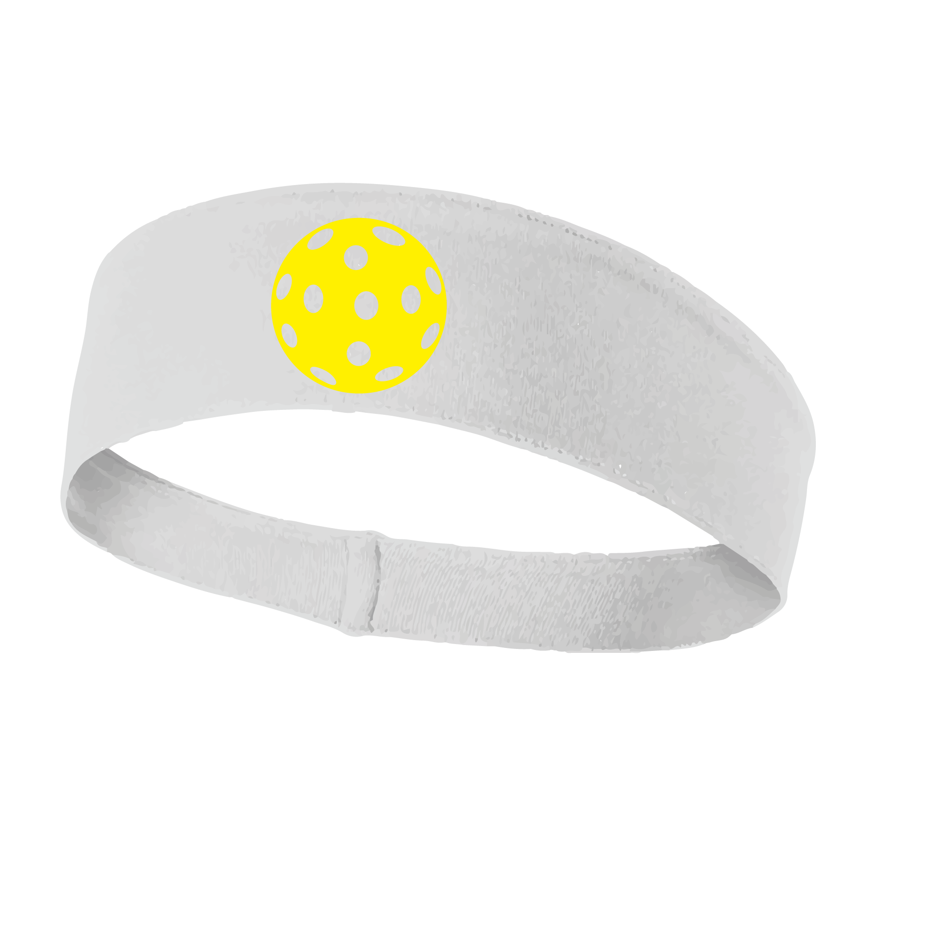 Pickleball Headband Design: Customizable Pickleball color on headband  This fun, pickleball designed, moisture-wicking headband narrows in the back to fit more securely. Single-needle top-stitched edging. These headbands come in a variety of colors. Truly shows your love for the sport of pickleball!! 