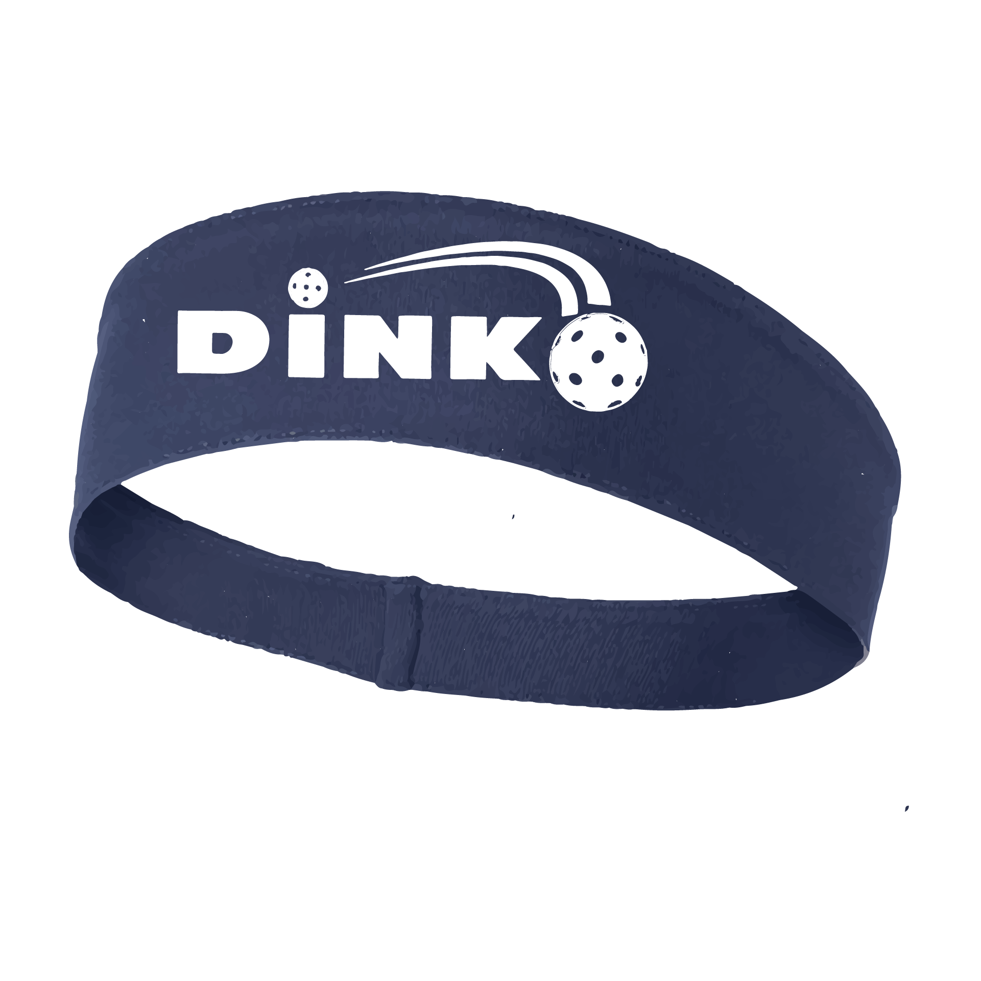 Pickleball Design: Dink  This fun, pickleball designed, moisture-wicking headband narrows in the back to fit more securely. Single-needle top-stitched edging. These headbands come in a variety of colors. Truly shows your love for the sport of pickleball!!