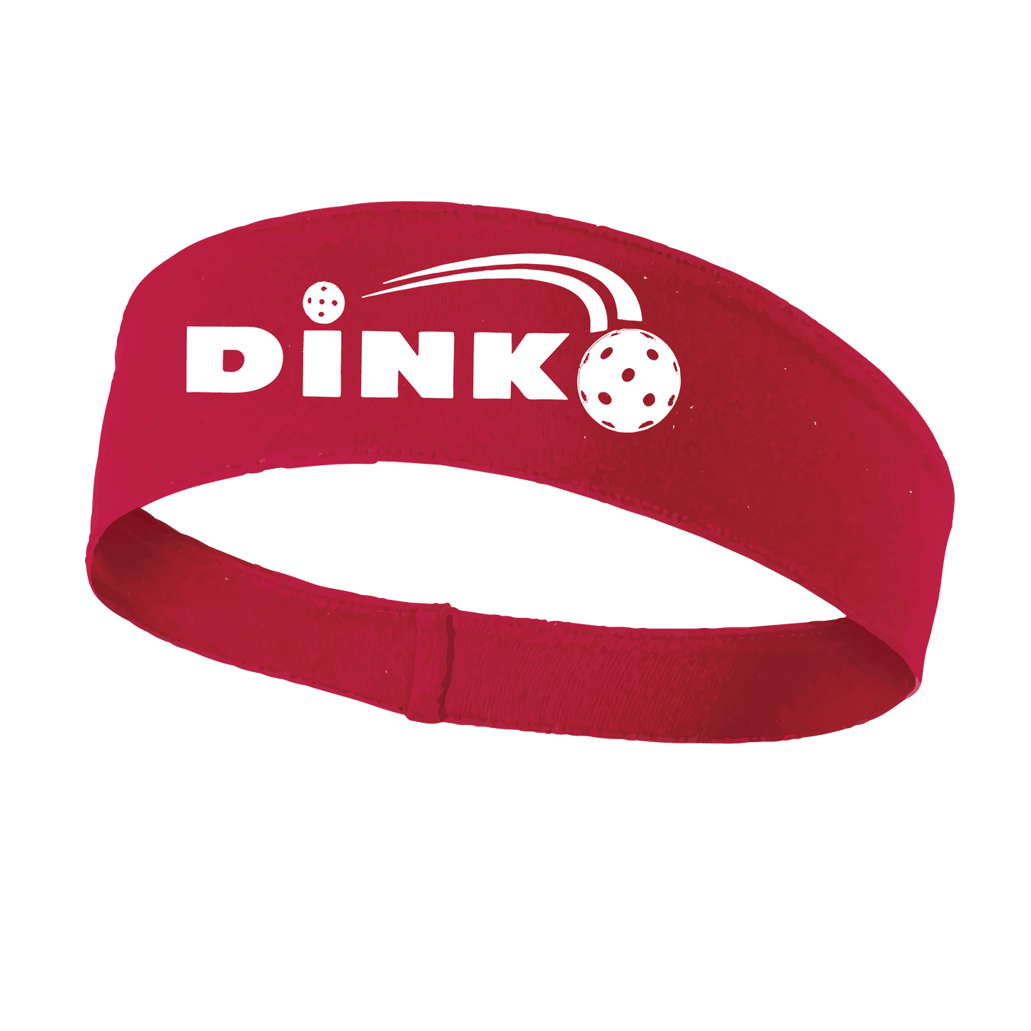 Pickleball Design: Dink  This fun, pickleball designed, moisture-wicking headband narrows in the back to fit more securely. Single-needle top-stitched edging. These headbands come in a variety of colors. Truly shows your love for the sport of pickleball!!