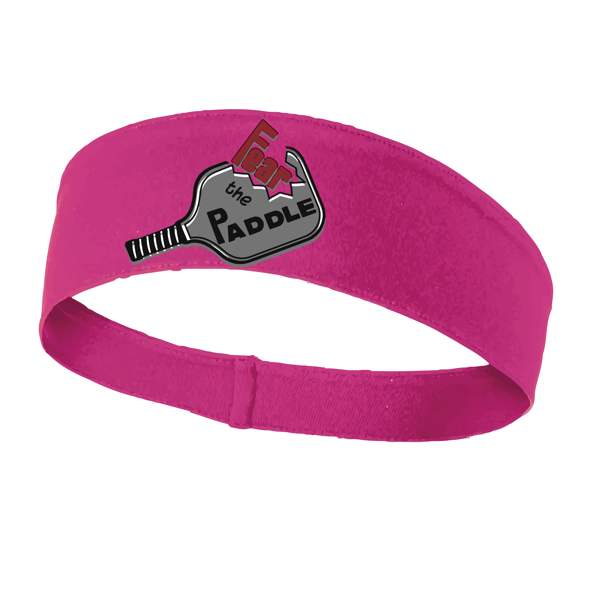 Pickleball Design: Fear the Paddle  This fun, pickleball designed, moisture-wicking headband narrows in the back to fit more securely. Single-needle top-stitched edging. These headbands come in a variety of colors. Truly shows your love for the sport of pickleball!!