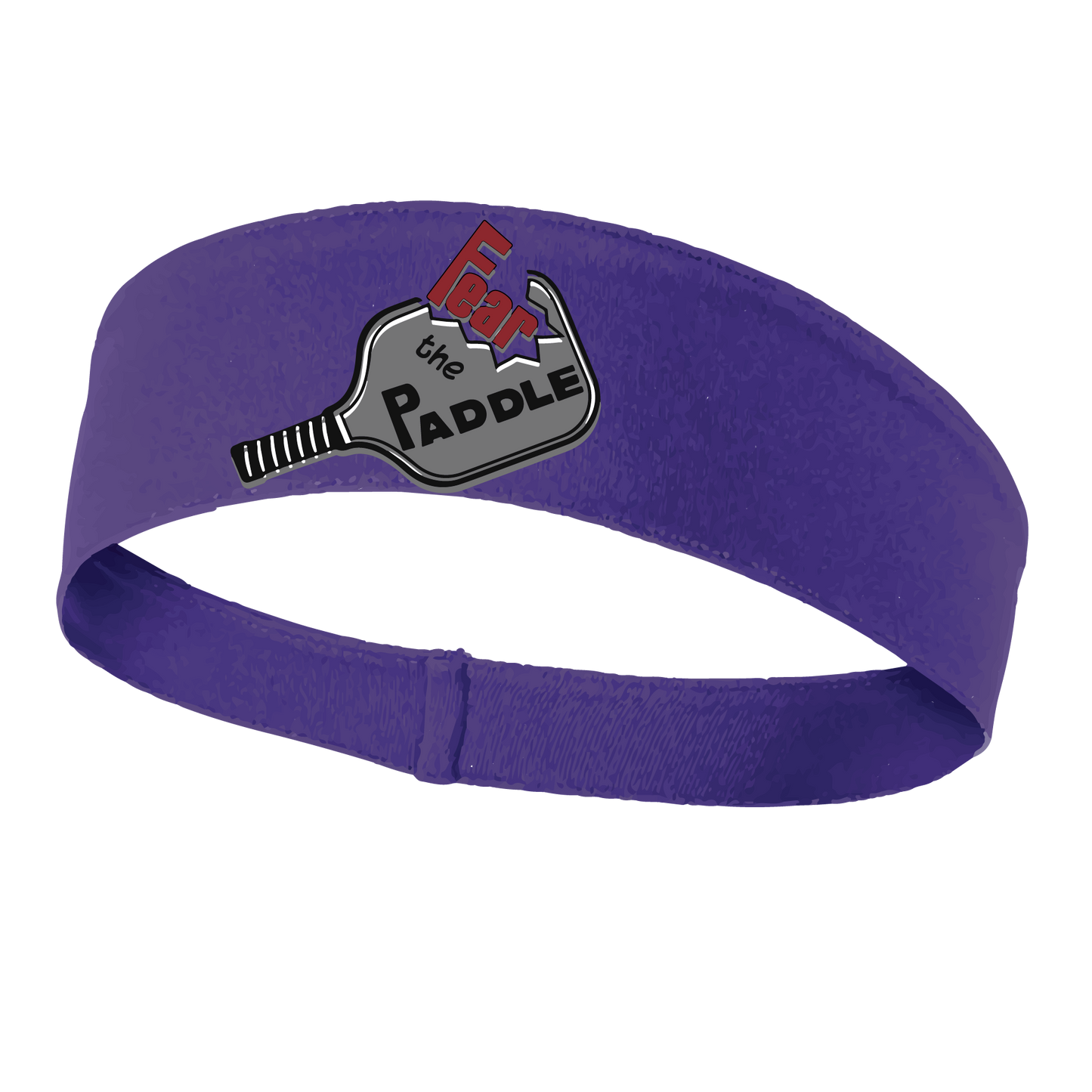 Pickleball Design: Fear the Paddle  This fun, pickleball designed, moisture-wicking headband narrows in the back to fit more securely. Single-needle top-stitched edging. These headbands come in a variety of colors. Truly shows your love for the sport of pickleball!!