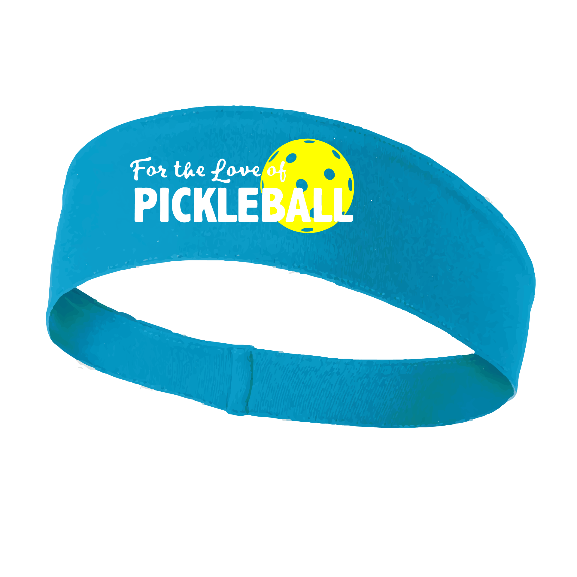 Pickleball Design: For the Love of Pickleball  This fun, pickleball designed, moisture-wicking headband narrows in the back to fit more securely. Single-needle top-stitched edging. These headbands come in a variety of colors. Truly shows your love for the sport of pickleball!!