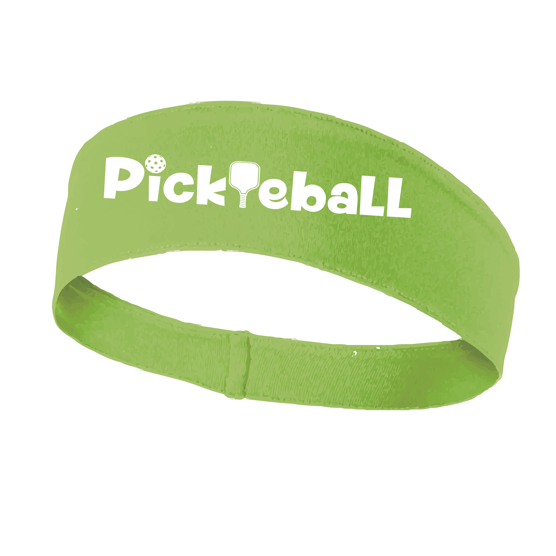 Pickleball Design: Pickleball words in white  This fun, pickleball designed, moisture-wicking headband narrows in the back to fit more securely. Single-needle top-stitched edging. These headbands come in a variety of colors. Truly shows your love for the sport of pickleball!!