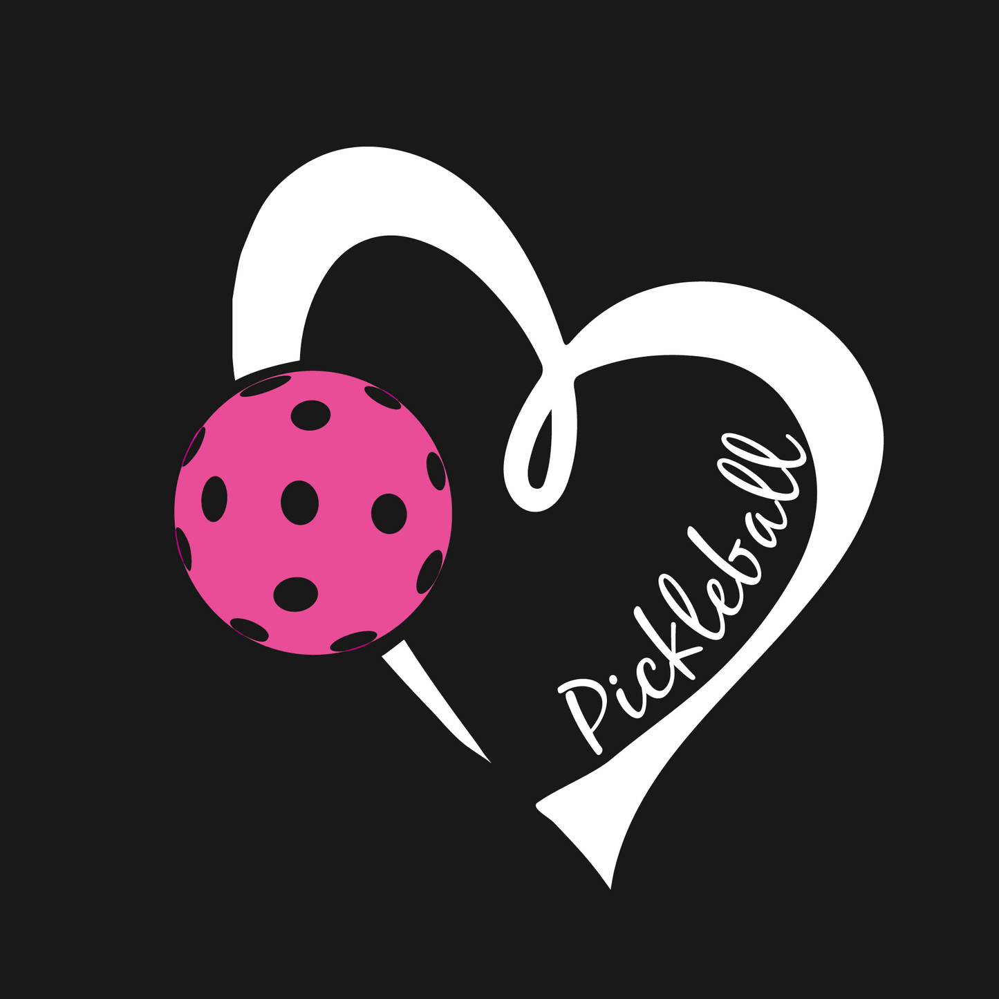 Pickleball Love (Pink) | Youth Long Sleeve Athletic Pickleball Shirt | 100% Polyester