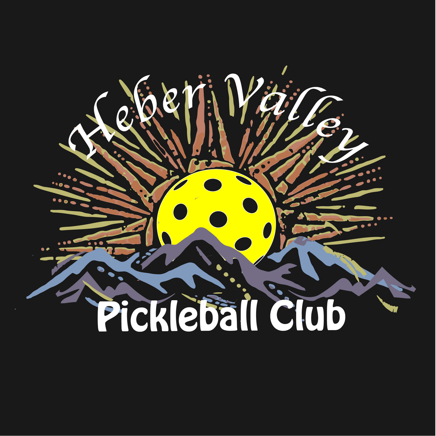 Heber Valley Pickleball Club (Small) | Men's Long Sleeve Pickleball Shirt | 100% Polyester