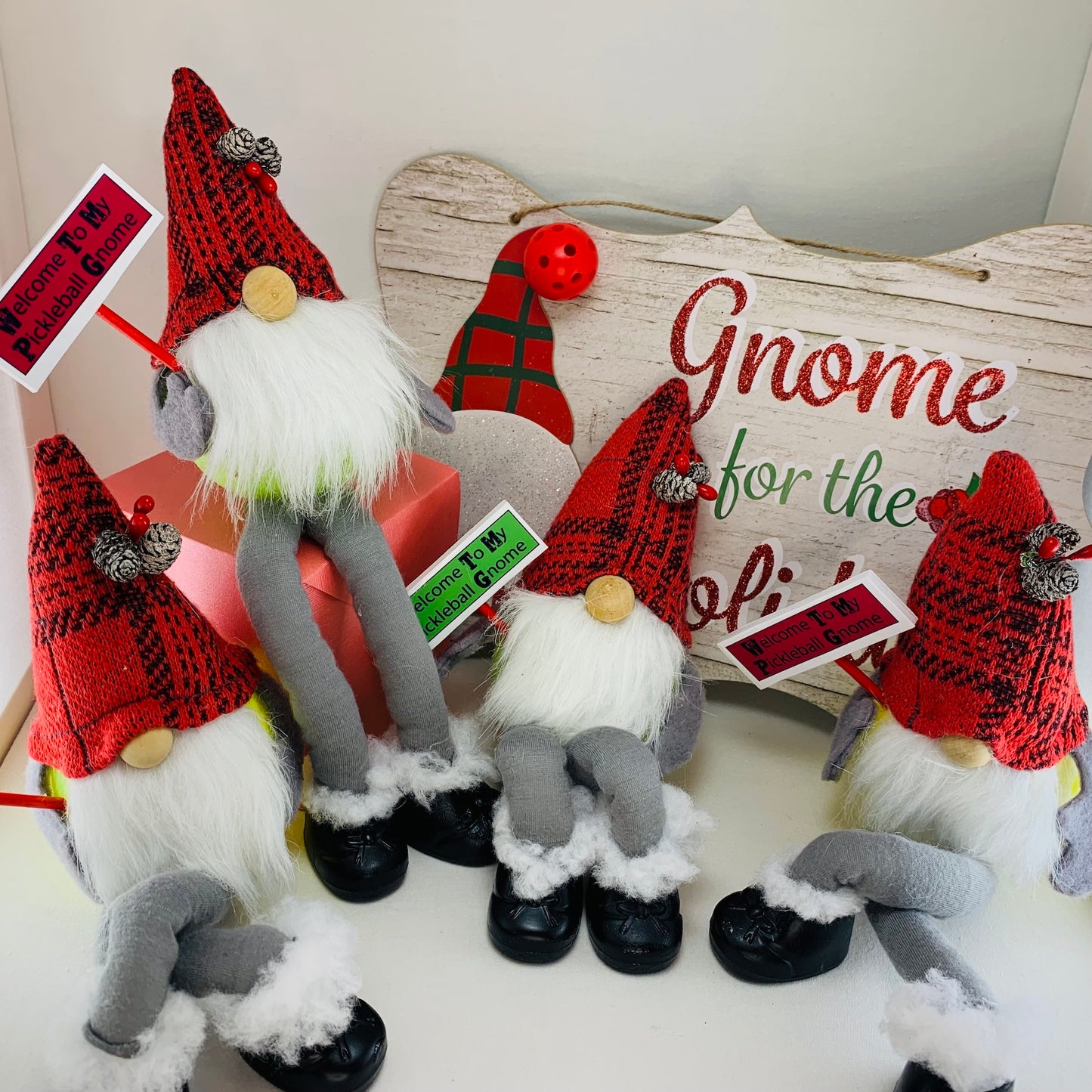 Welcome Home Pickleball Gnomes | Pickleball Christmas Gifts And Decor