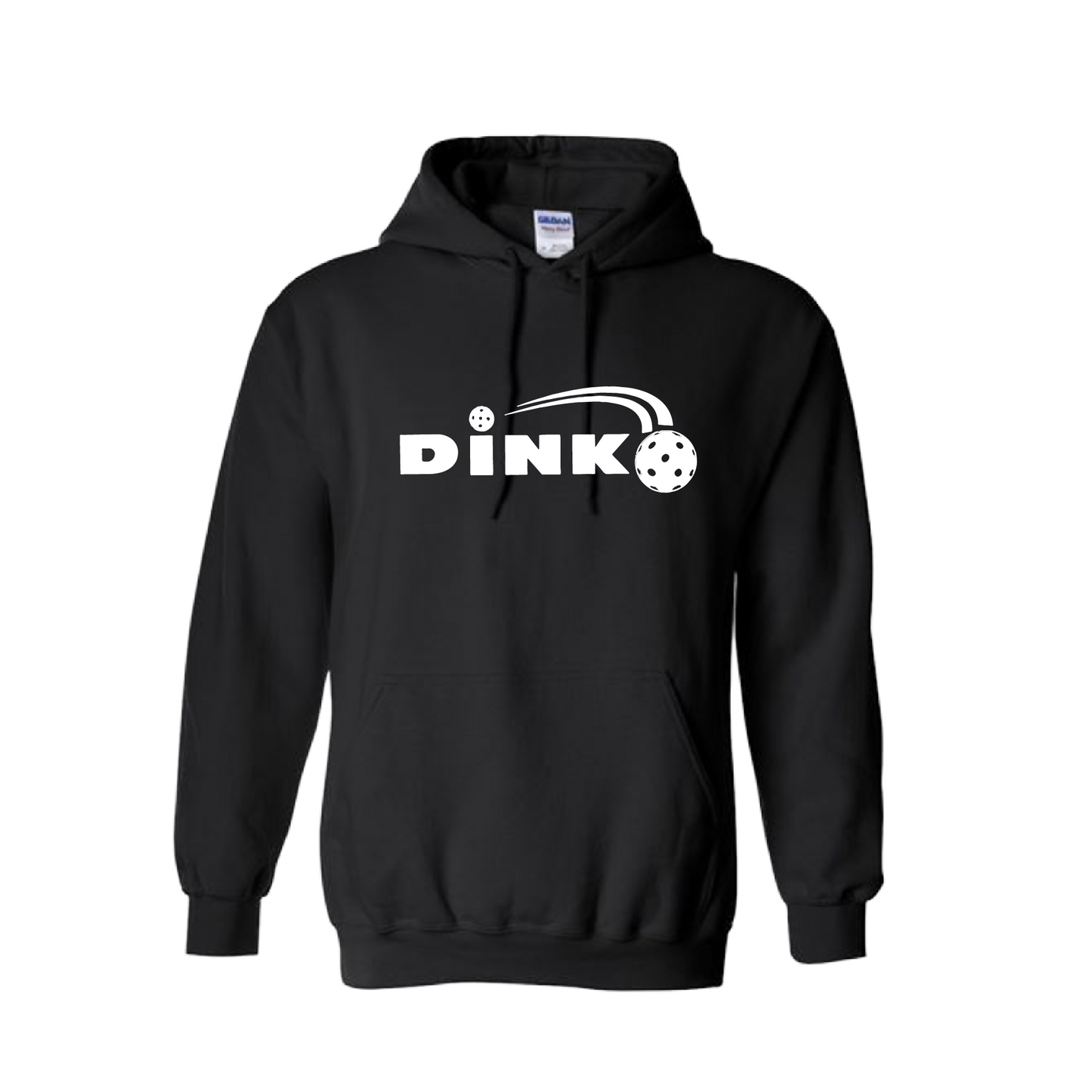 Pickeball Design: Dink  Unisex Hooded Sweatshirt: Moisture-wicking, double-lined hood, front pouch pocket.  This unisex hooded sweatshirt is ultra comfortable and soft. Stay warm on the Pickleball courts while being that hit with this one of kind design.