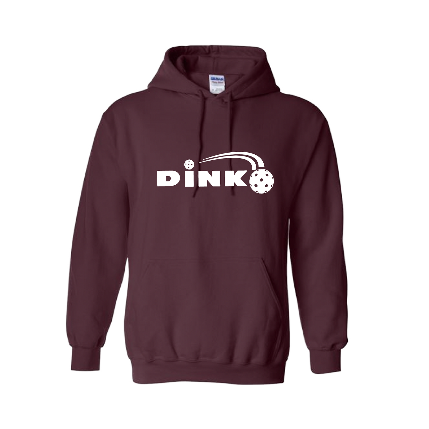 Pickeball Design: Dink  Unisex Hooded Sweatshirt: Moisture-wicking, double-lined hood, front pouch pocket.  This unisex hooded sweatshirt is ultra comfortable and soft. Stay warm on the Pickleball courts while being that hit with this one of kind design.